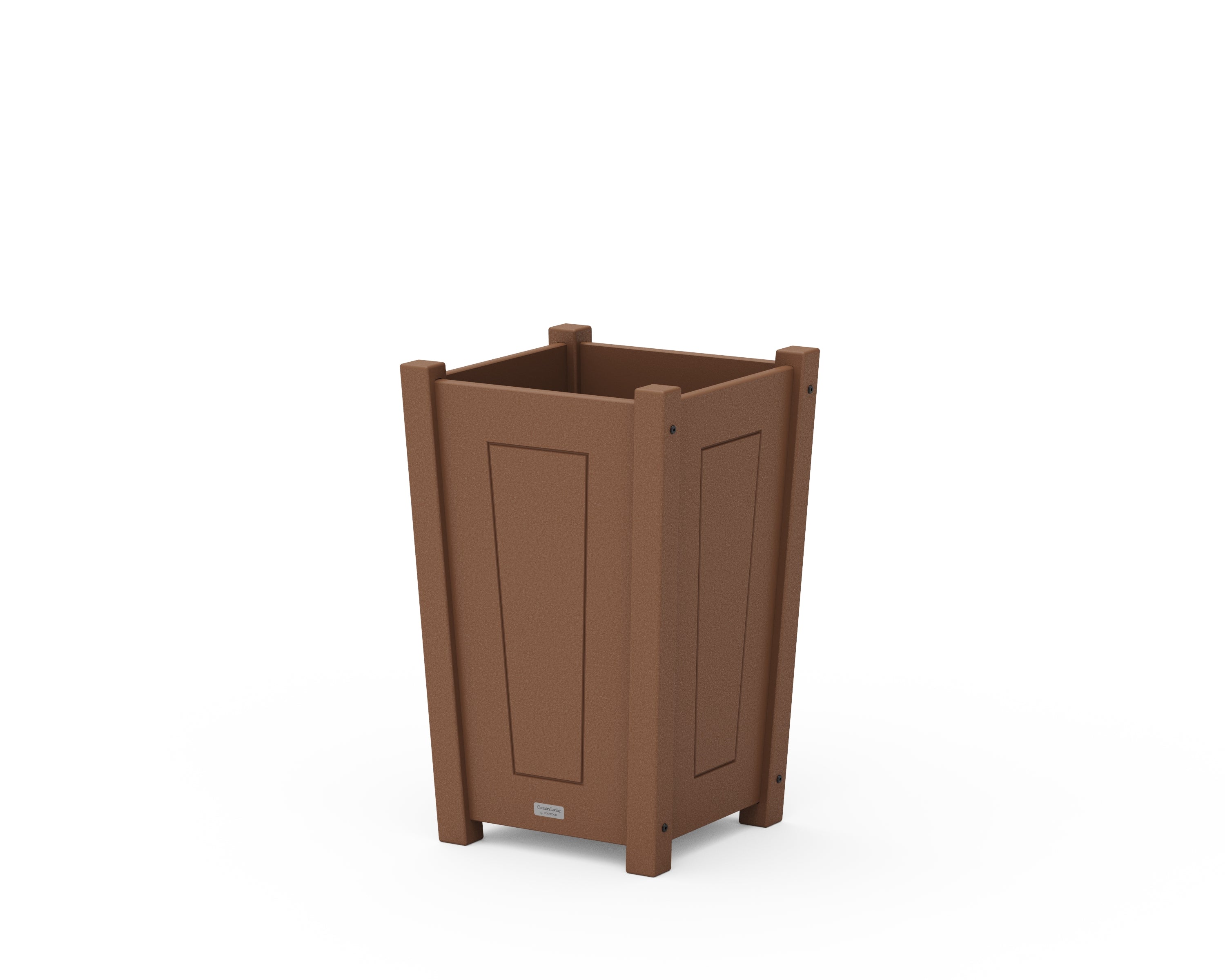Country Living Country Living Tapered Square Short Planter Box in Teak