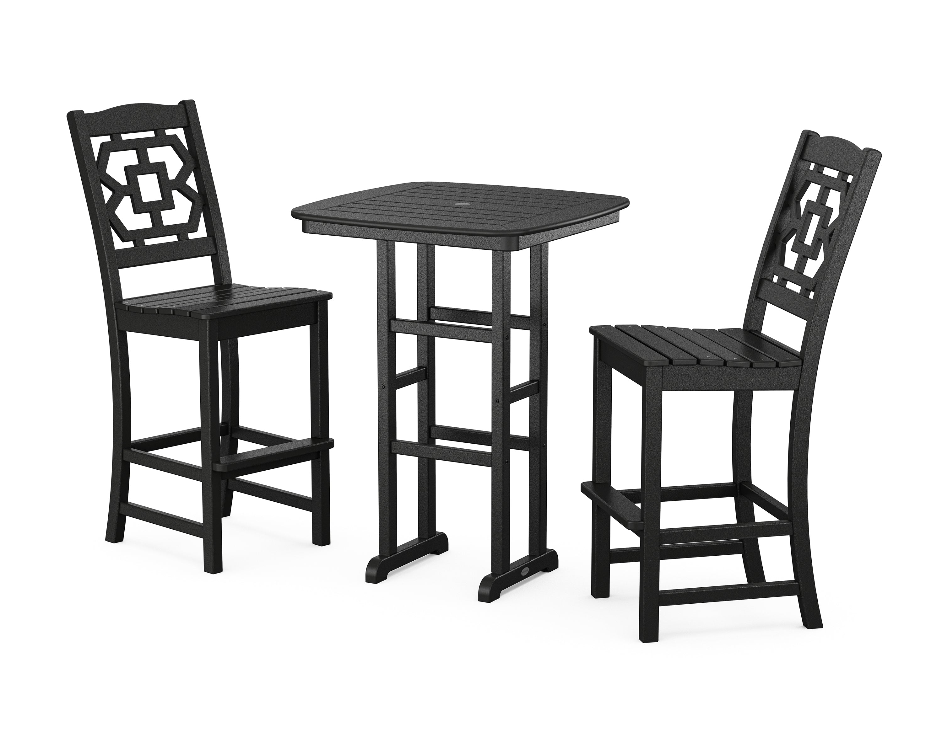 Martha Stewart by POLYWOOD Chinoiserie 3-Piece Bar Set in Black