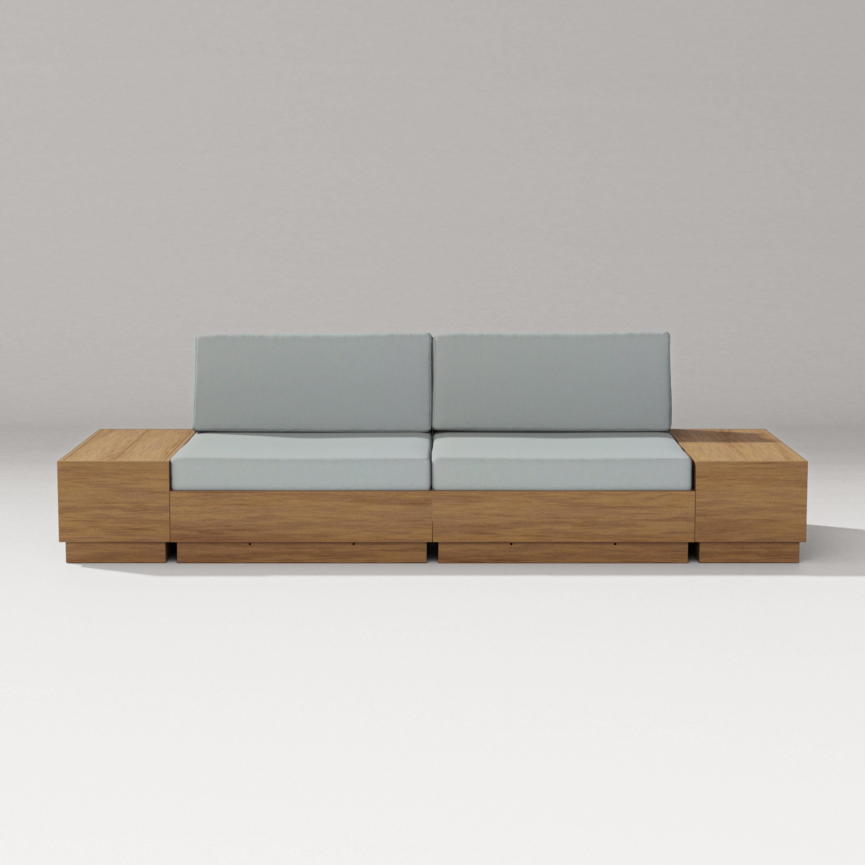 PW Designer Series Elevate 4-Piece Loveseat Sectional in Natural / Spa