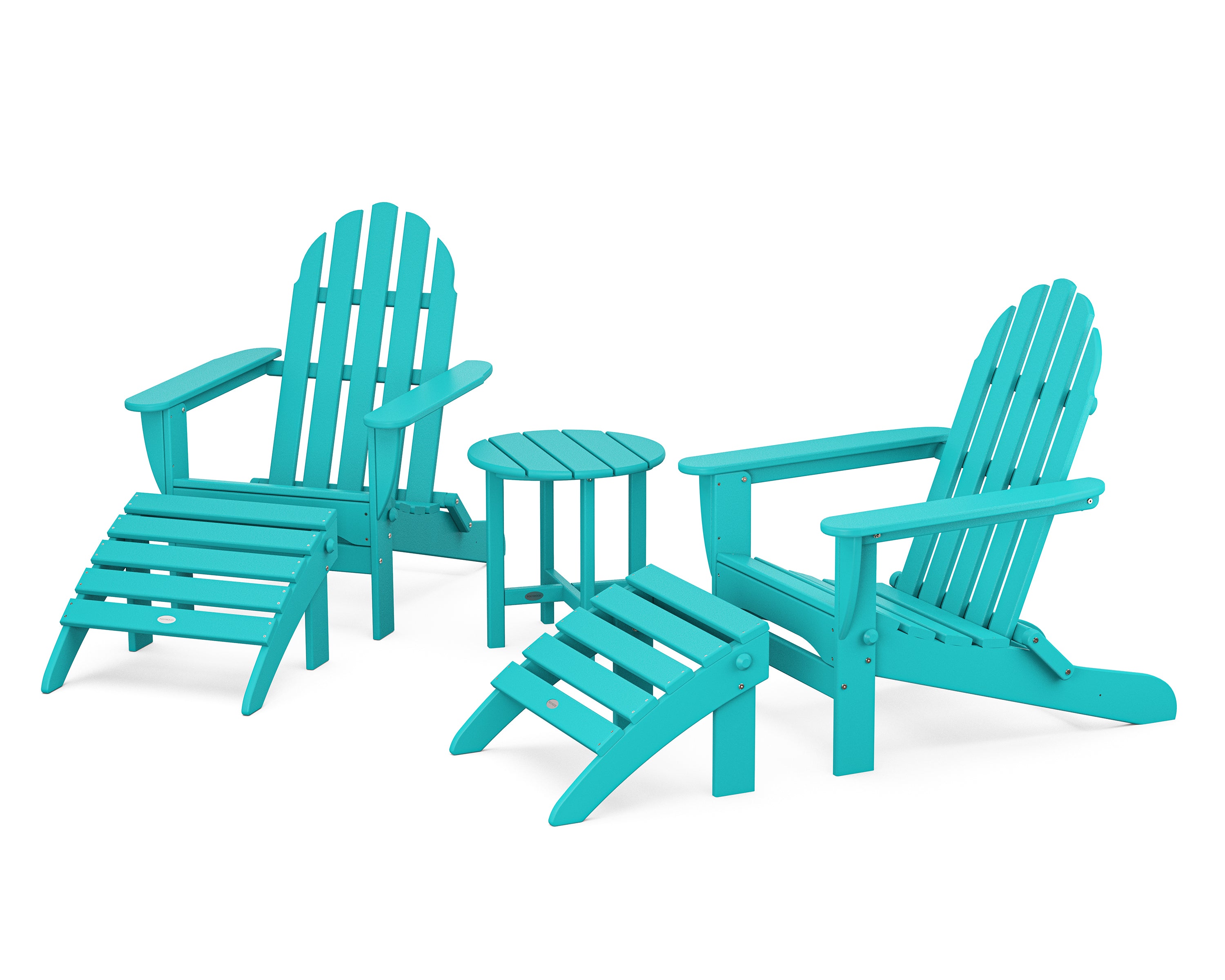 POLYWOOD Classic Adirondack 5-Piece Casual Set in Aruba