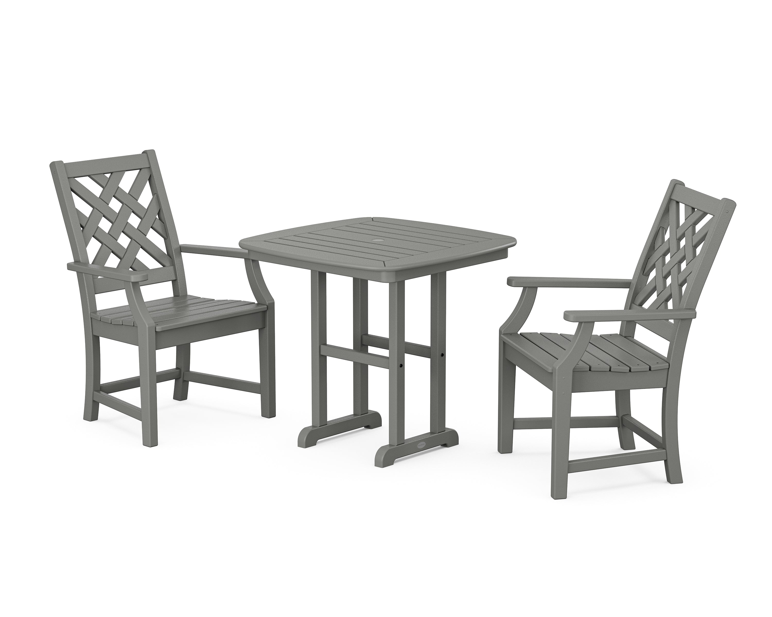 Country Living Wovendale 3-Piece Dining Set in Slate Grey