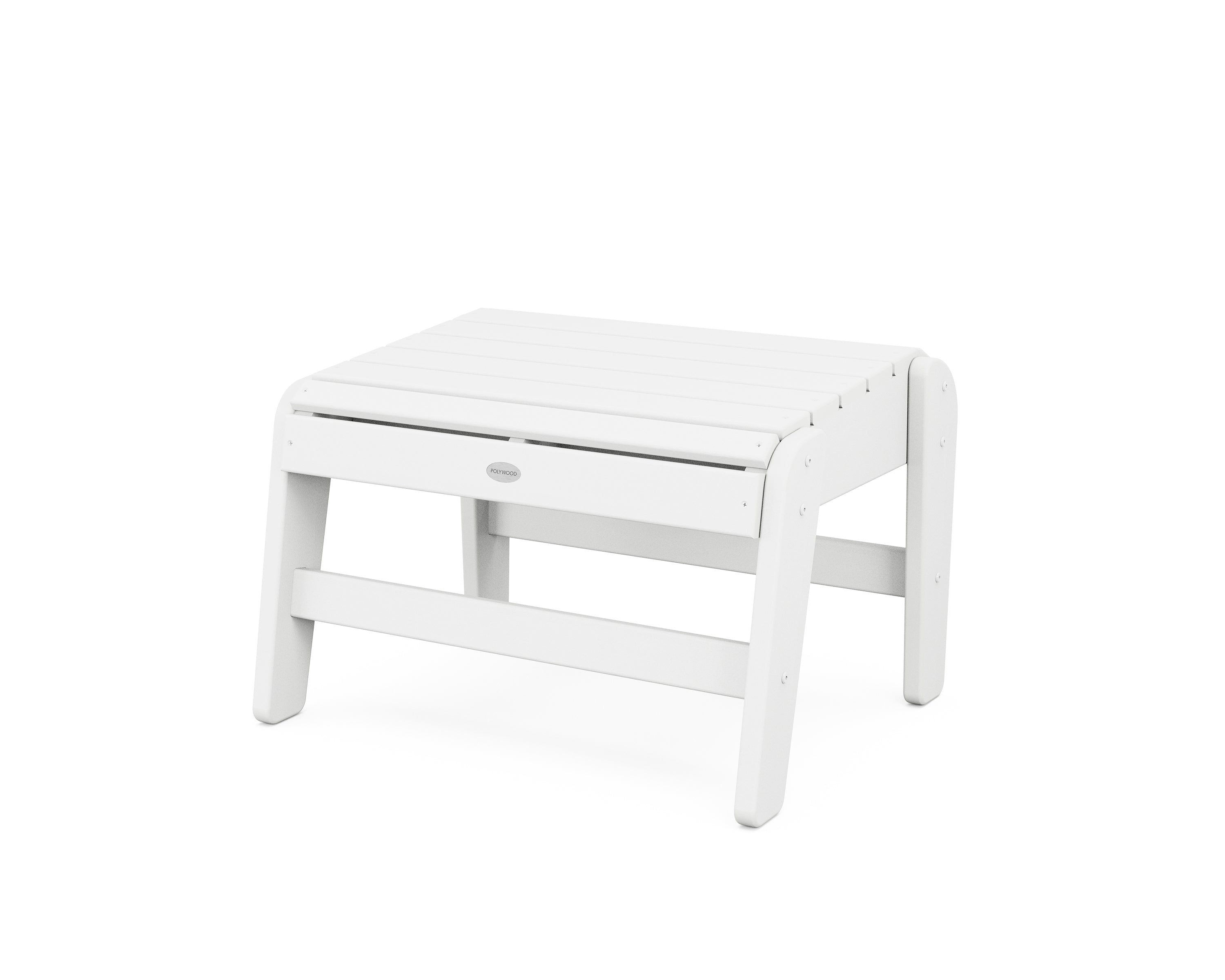 POLYWOOD Grand Upright Adirondack Ottoman in White