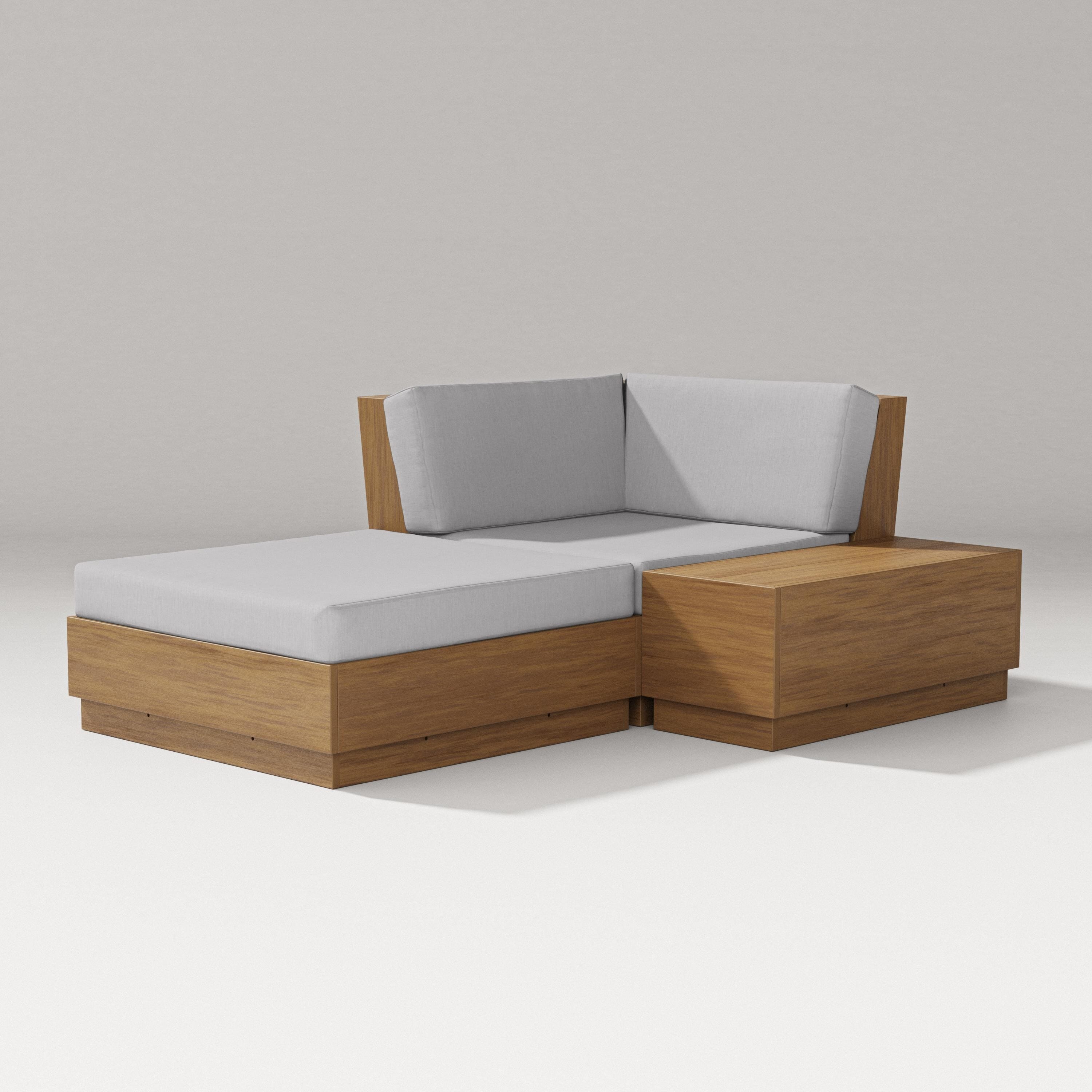PW Designer Series Elevate Corner Chaise in Natural / Granite