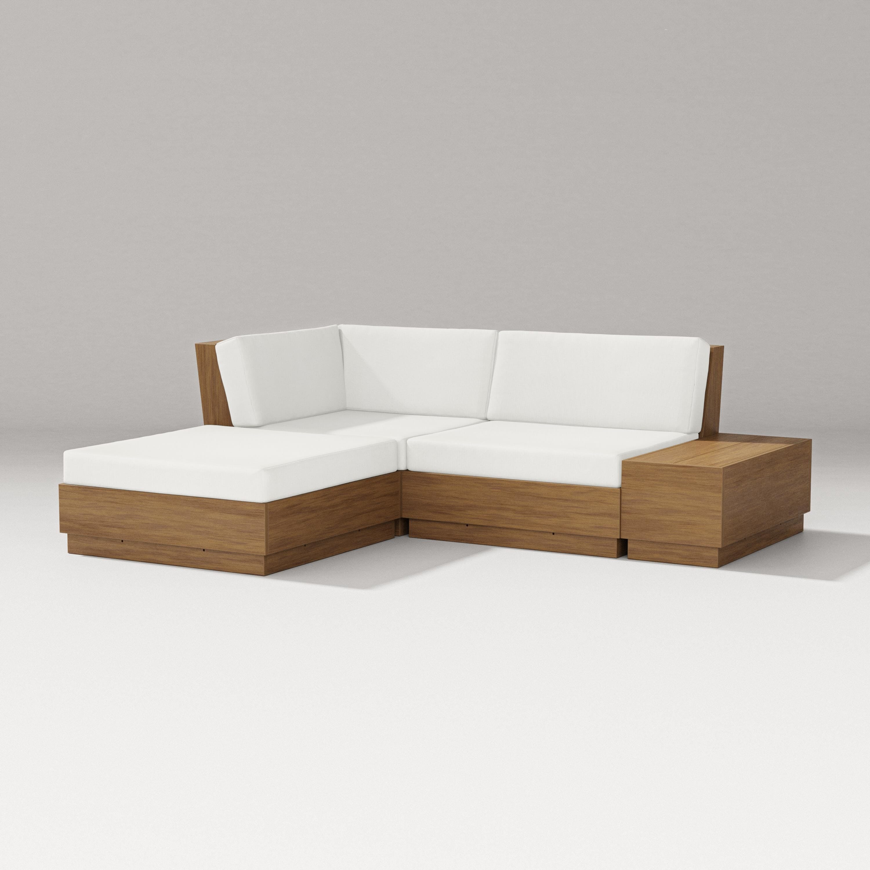 PW Designer Series Elevate Loveseat Sectional with Chaise in Natural / Natural Linen