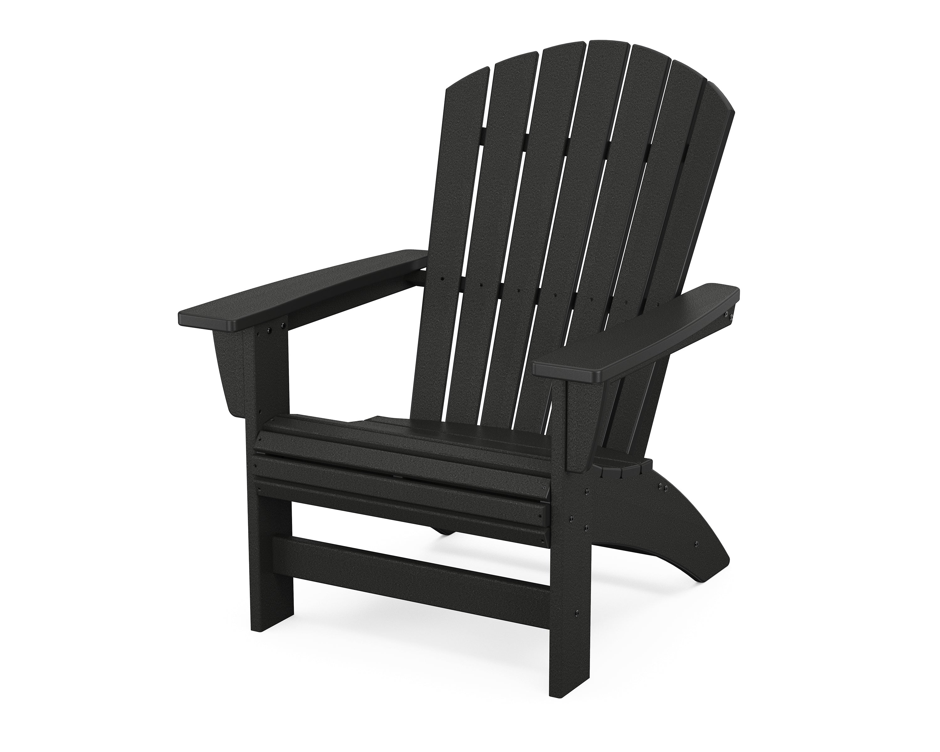 POLYWOOD Nautical Grand Adirondack Chair in Black