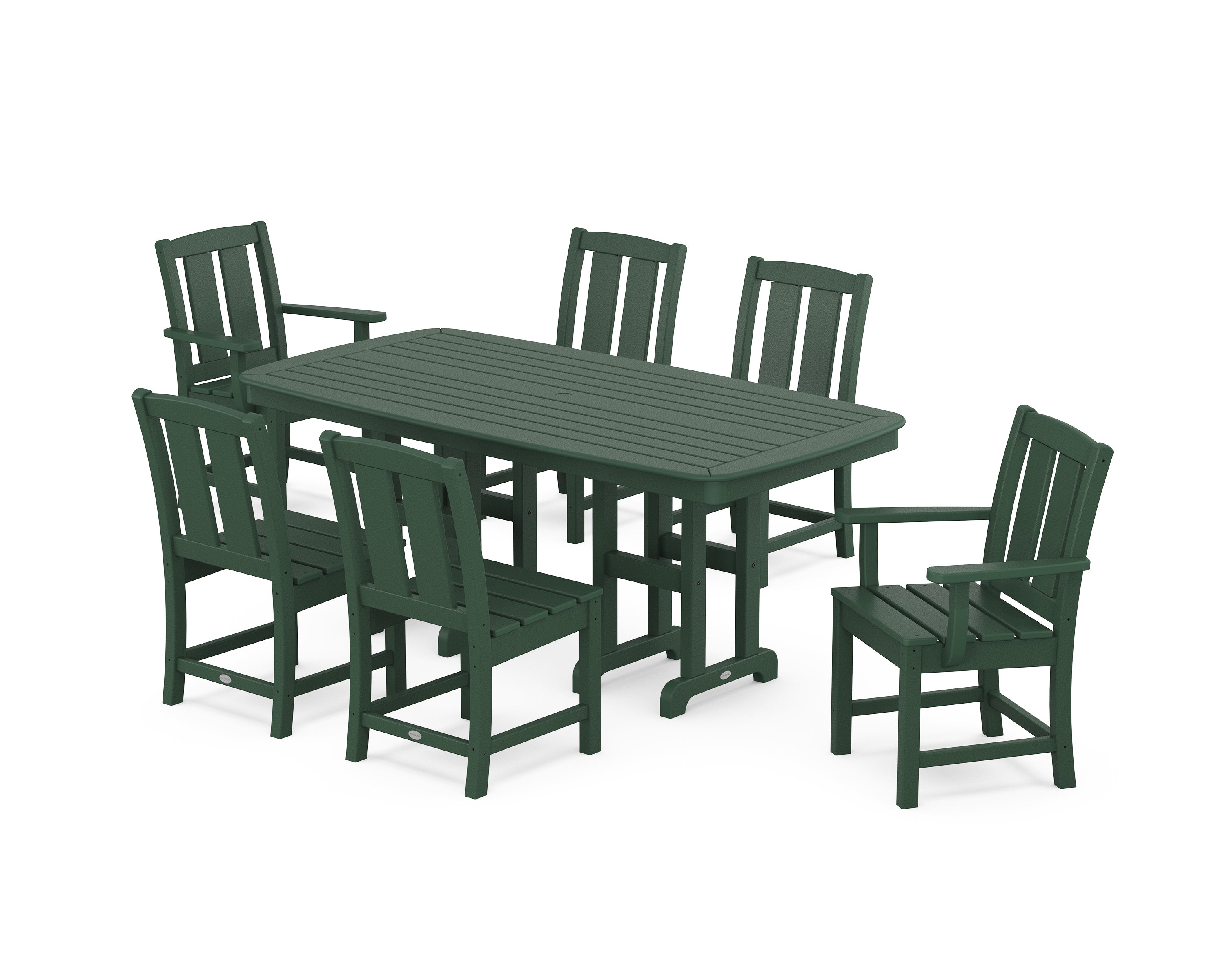 POLYWOOD Mission 7-Piece Dining Set in Green