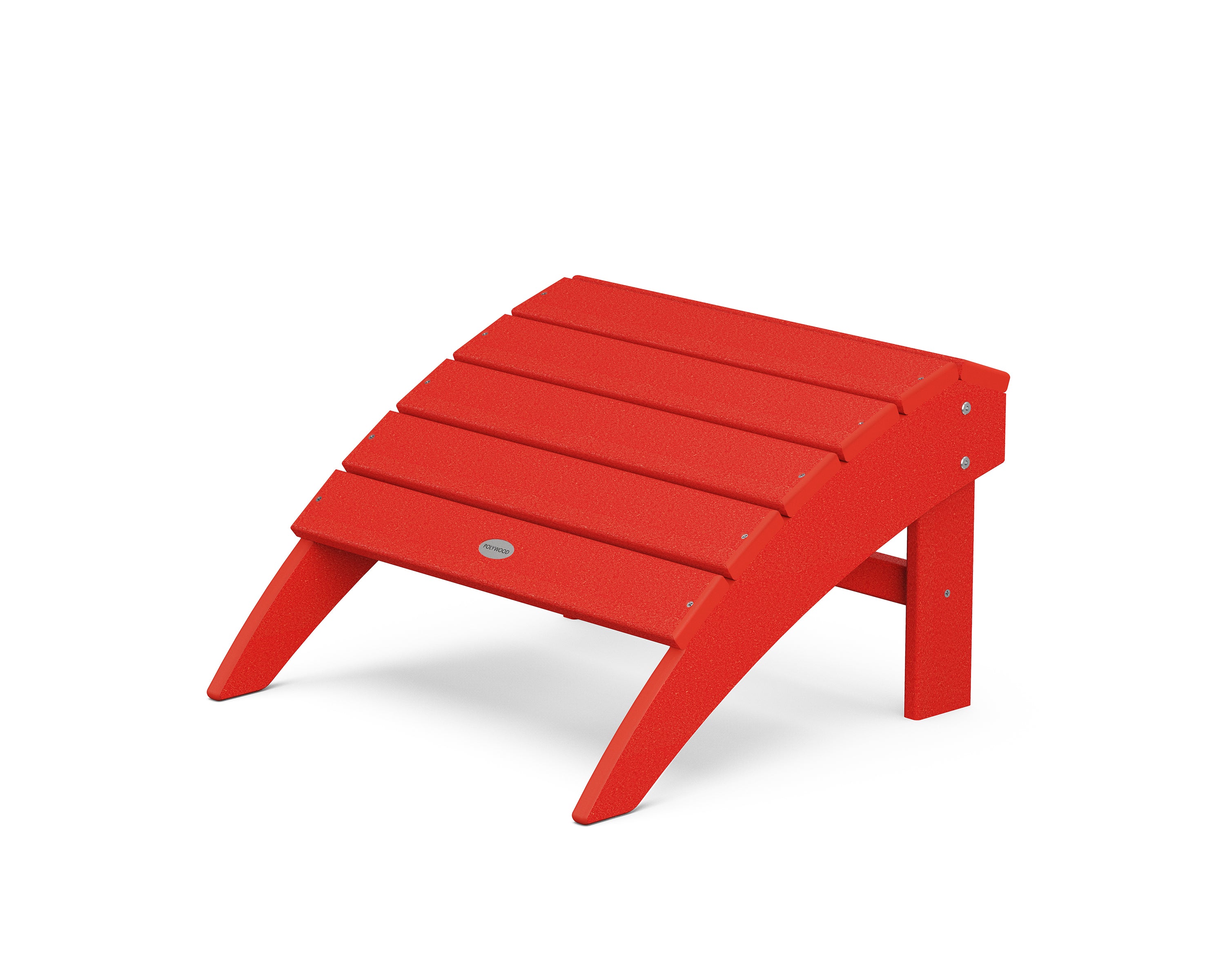 POLYWOOD Vineyard Adirondack Ottoman in Sunset Red