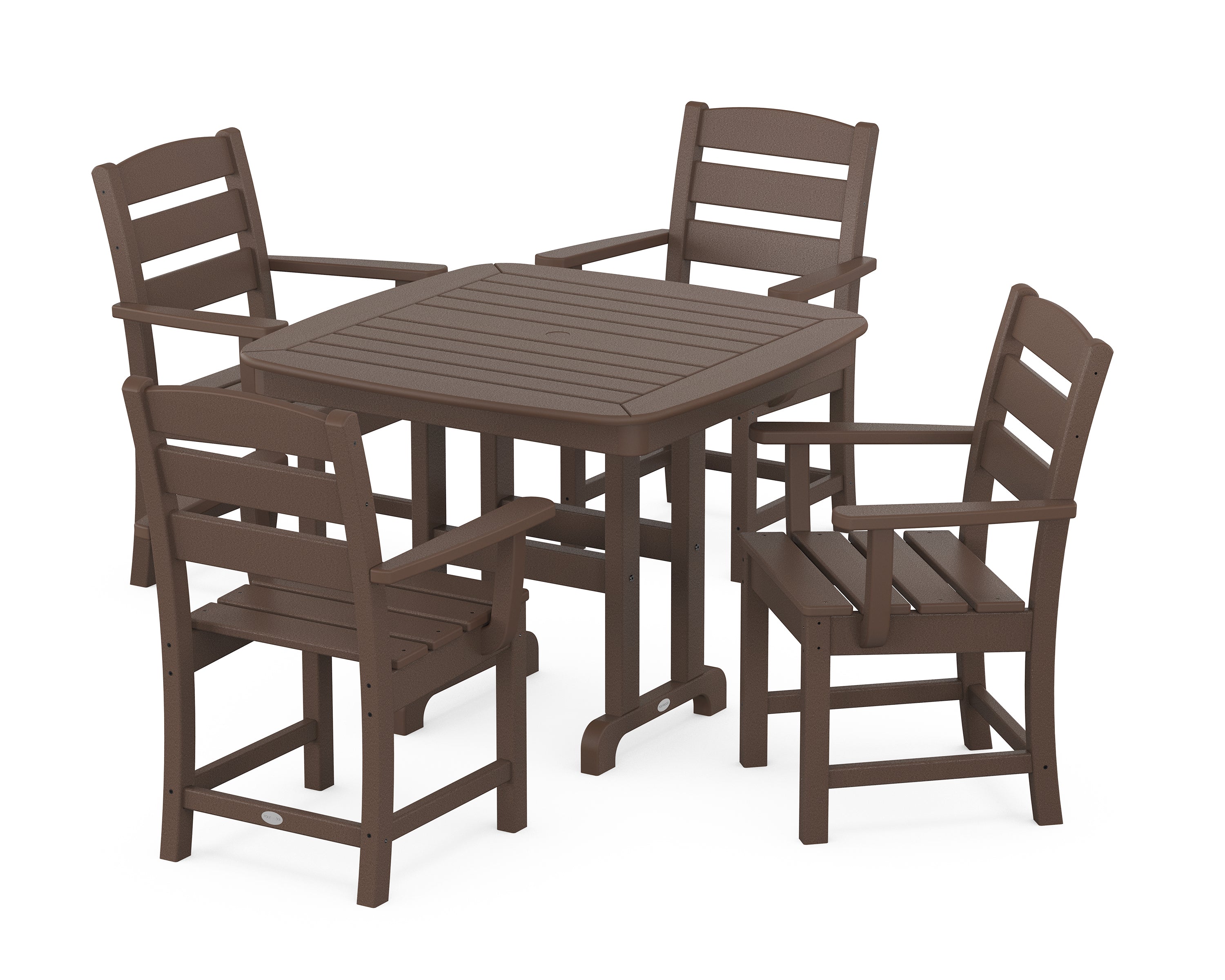 POLYWOOD® Lakeside 5-Piece Dining Set in Mahogany