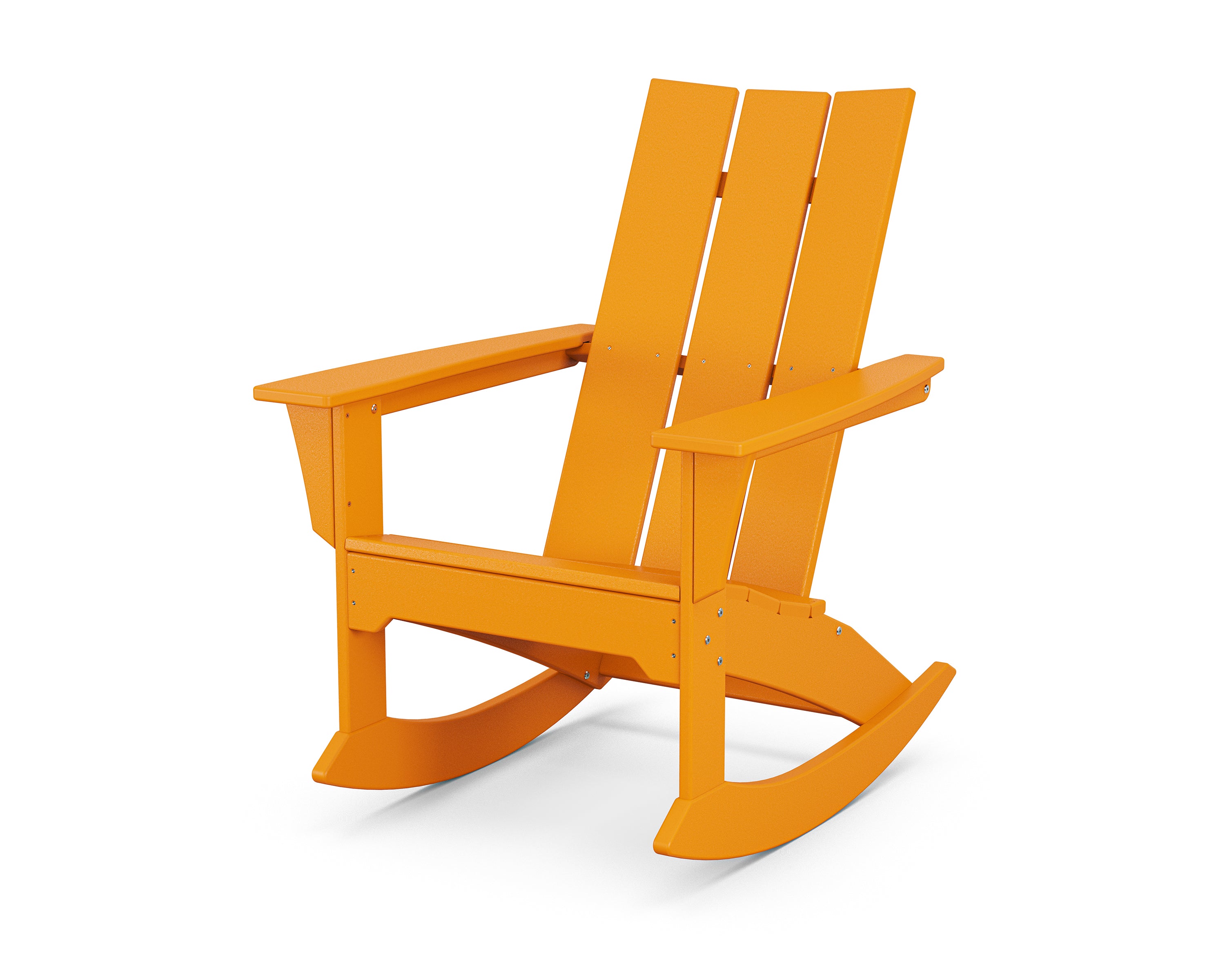 POLYWOOD Modern Adirondack Rocker in Tangerine