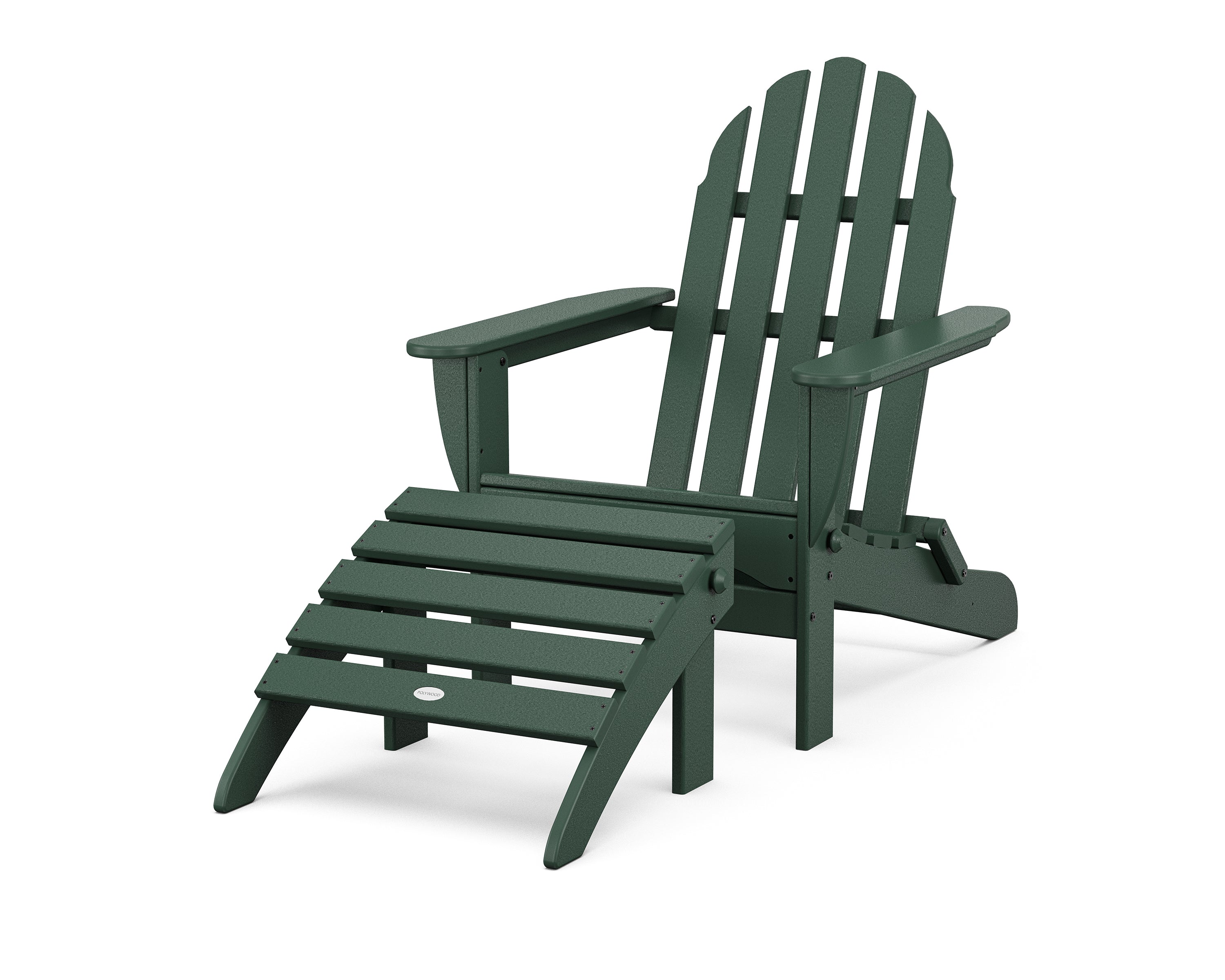 POLYWOOD Classic Adirondack 2-Piece Set in Green