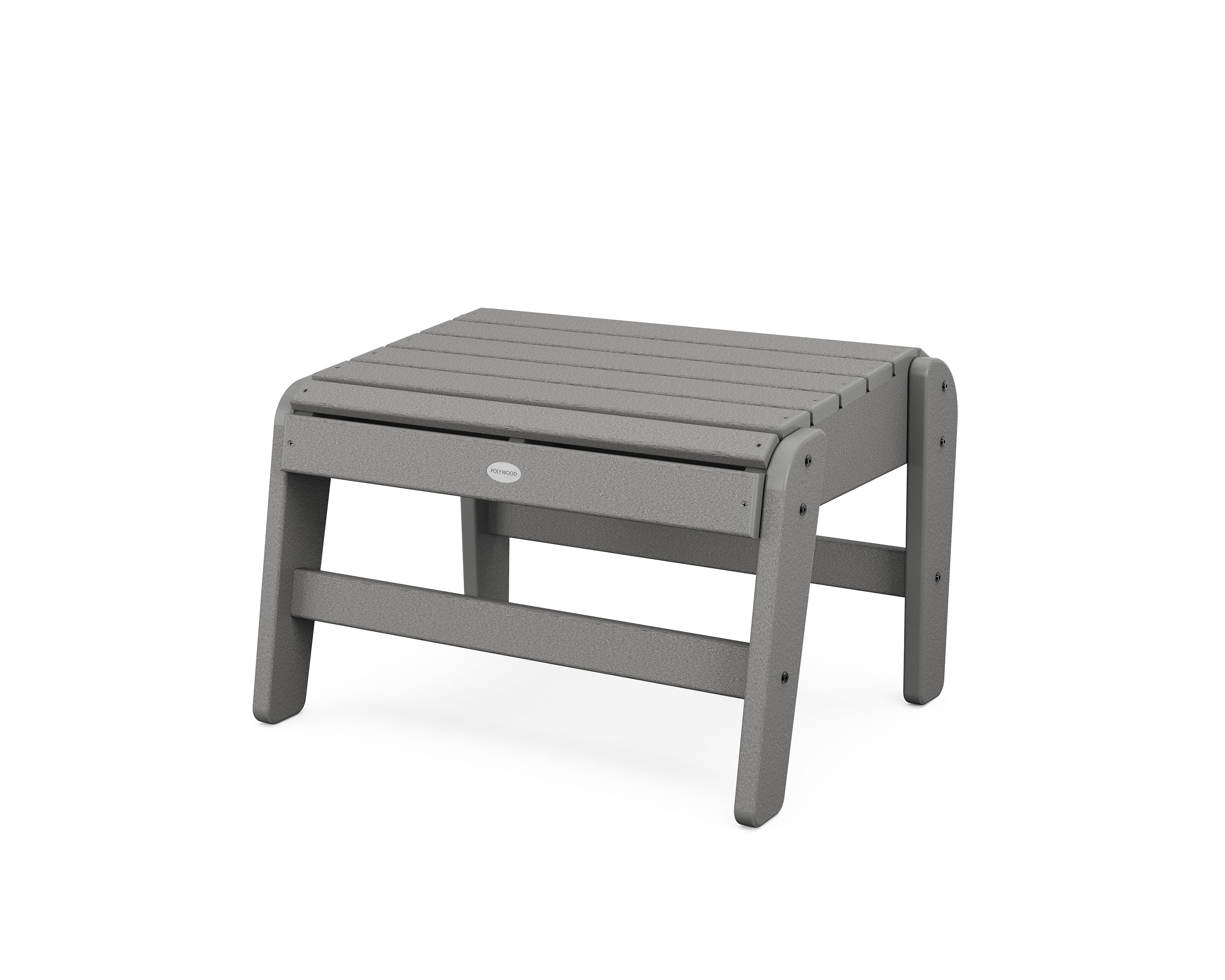 POLYWOOD Grand Upright Adirondack Ottoman in Slate Grey
