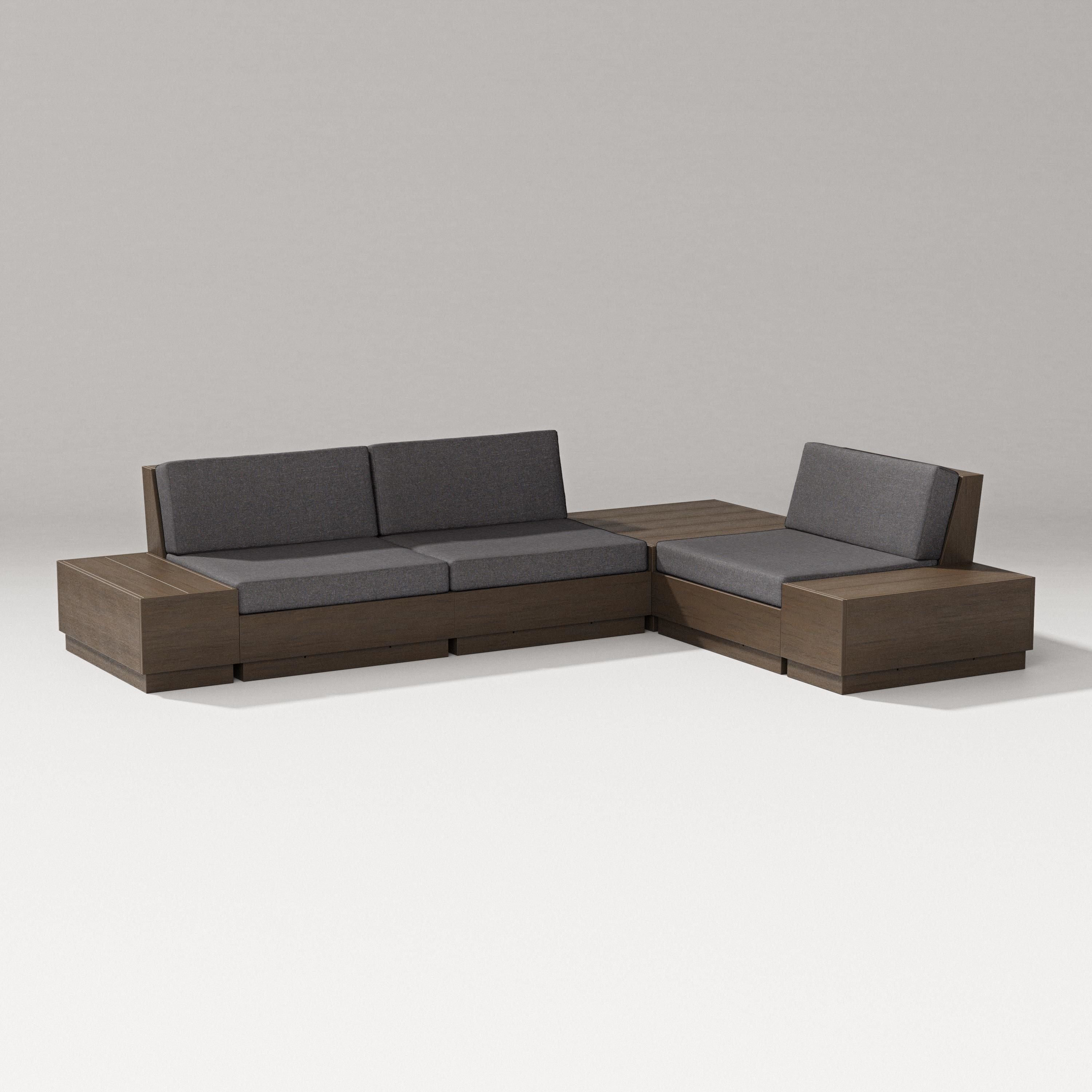 PW Designer Series Elevate 6-Piece Corner Sectional in Kona / Ash Charcoal