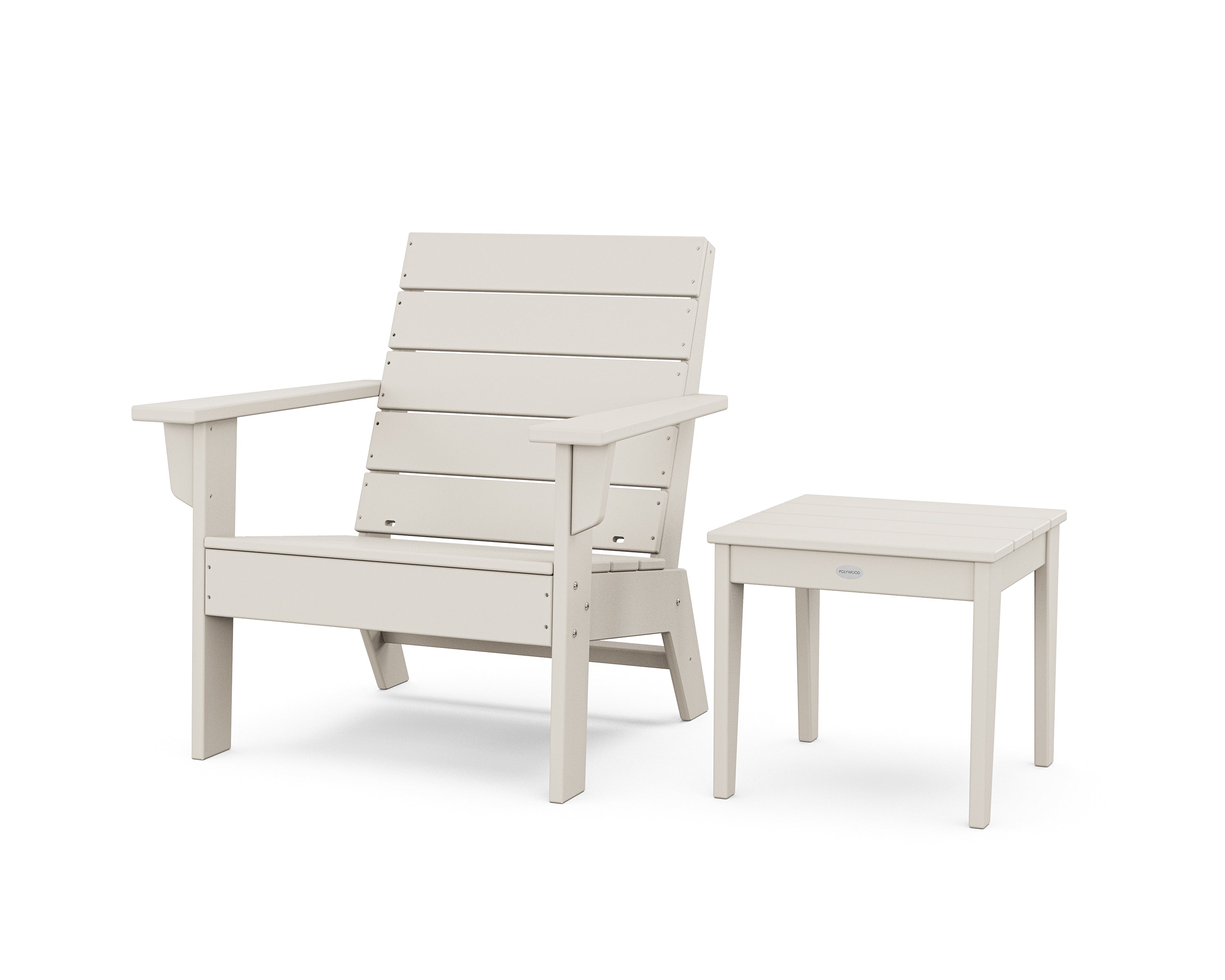 POLYWOOD Eastport Lounge Chair 2-Piece Set in Sand