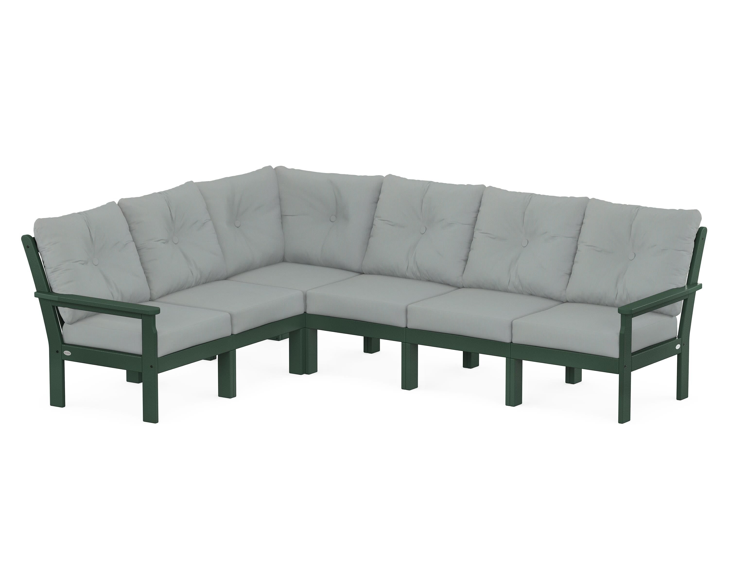 POLYWOOD Vineyard 6-Piece Sectional in Green / Spa