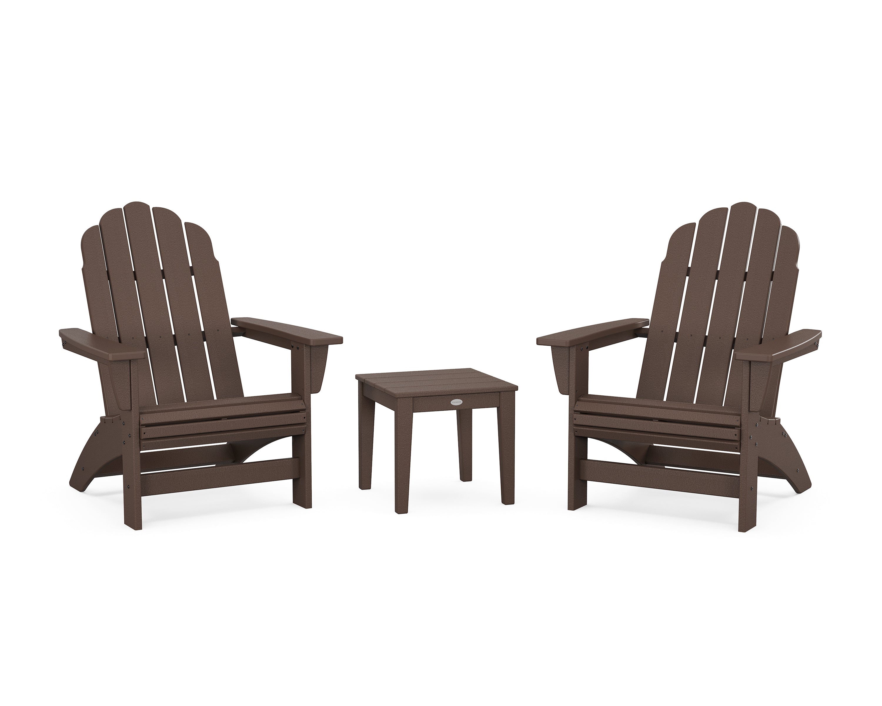 POLYWOOD 3-Piece Vineyard Grand Adirondack Set in Mahogany