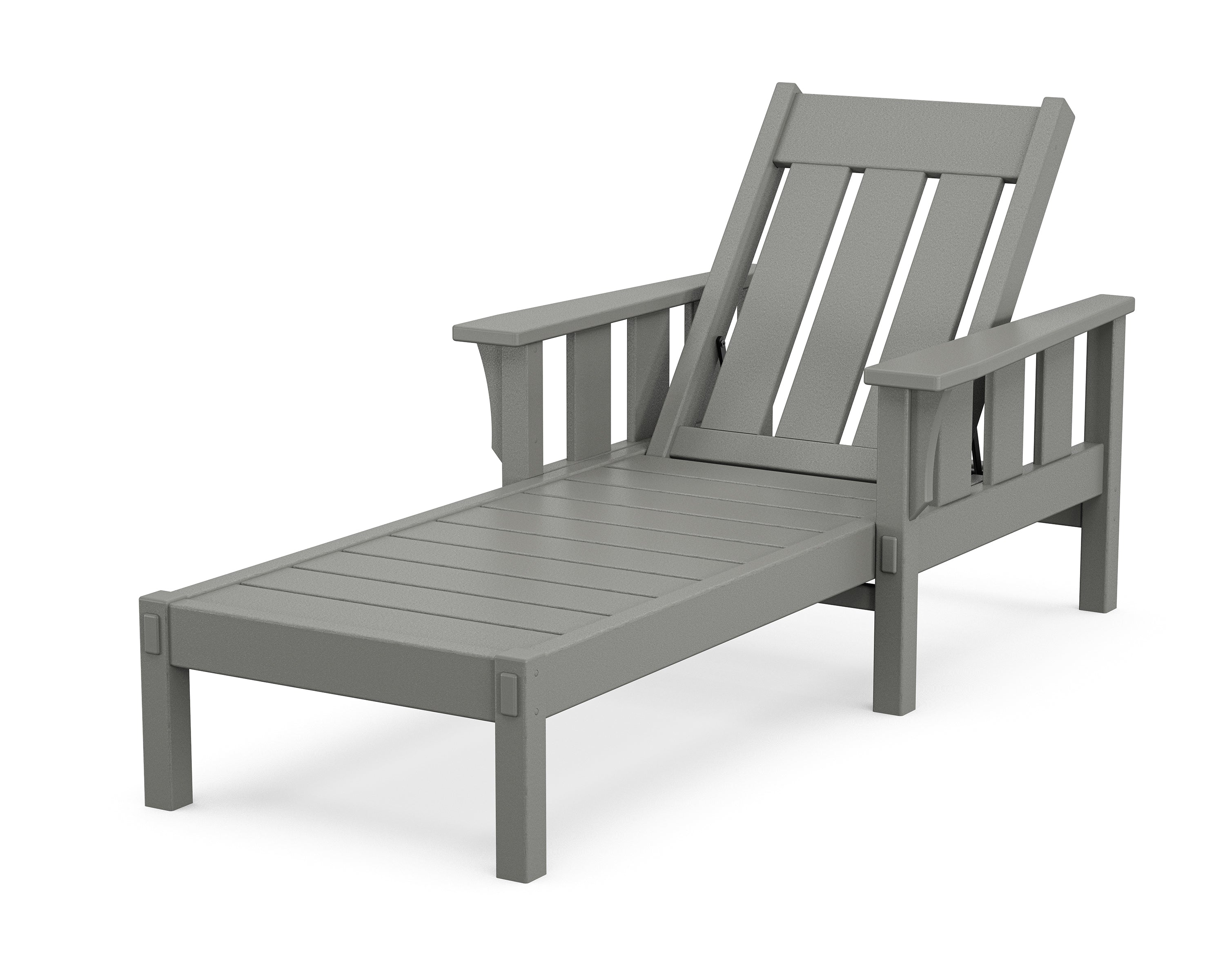 Martha Stewart by POLYWOOD Acadia Chaise Lounge in Slate Grey