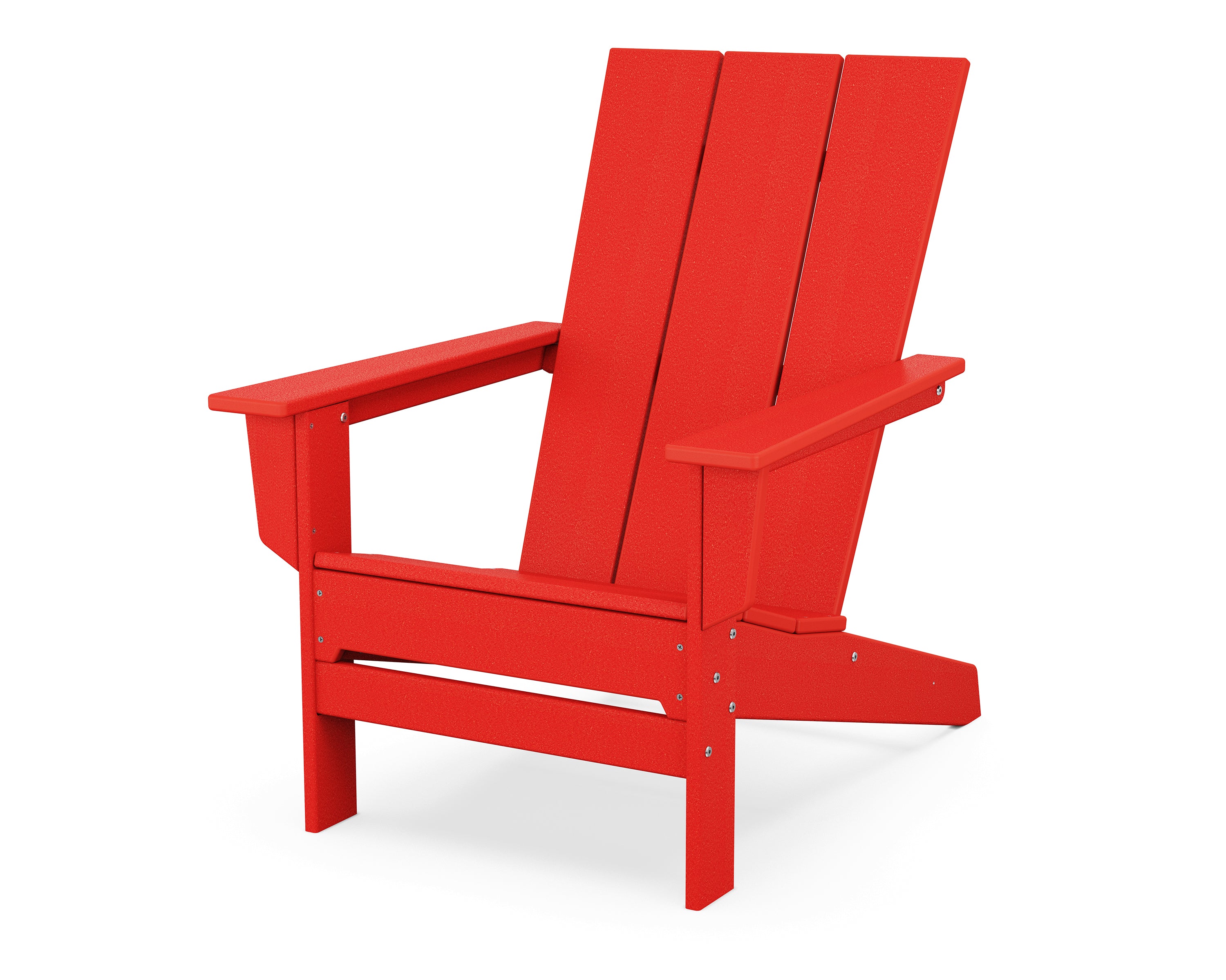 POLYWOOD Modern Studio Adirondack Chair in Sunset Red