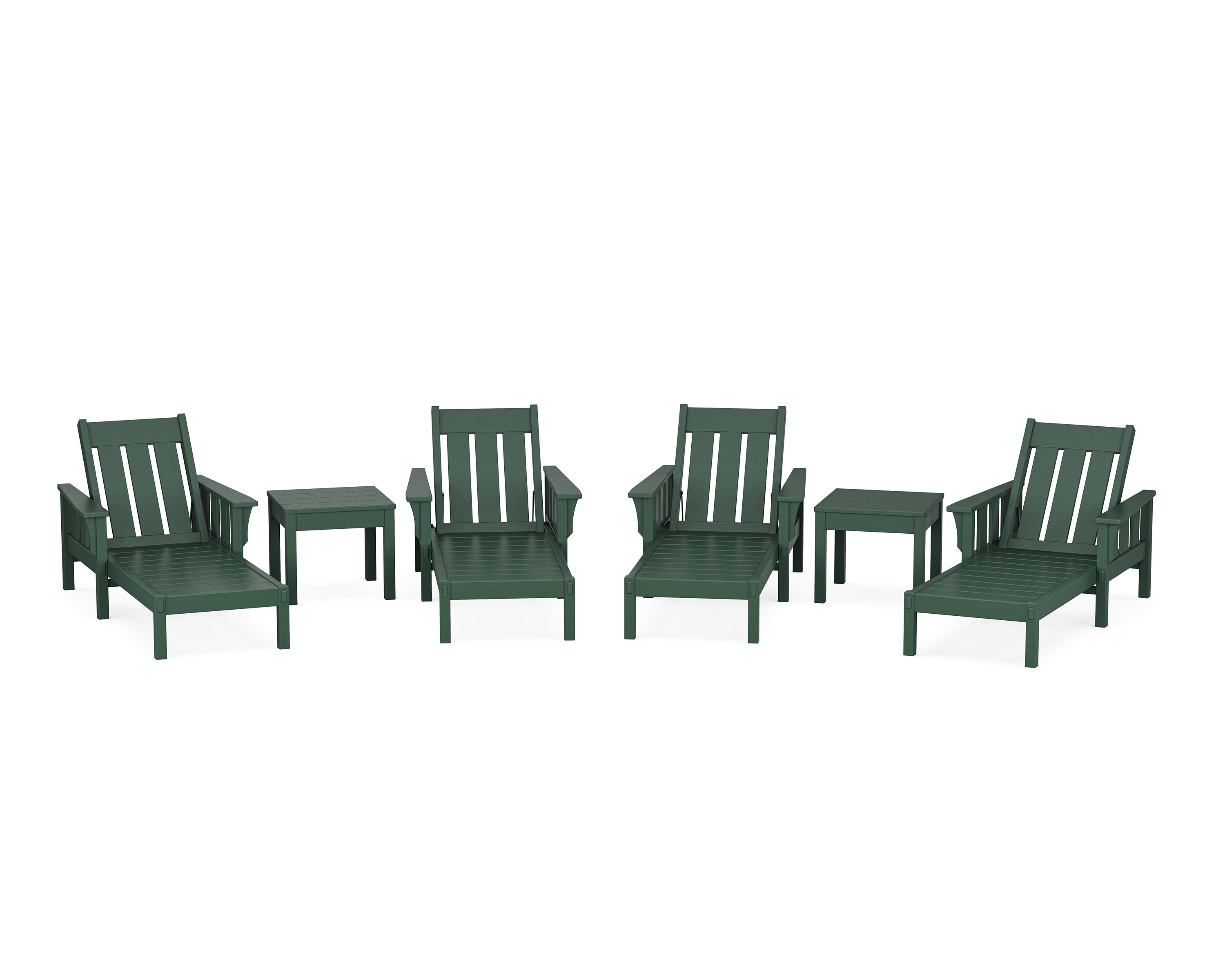 Martha Stewart by POLYWOOD Acadia 6-Piece Chaise Set in Green