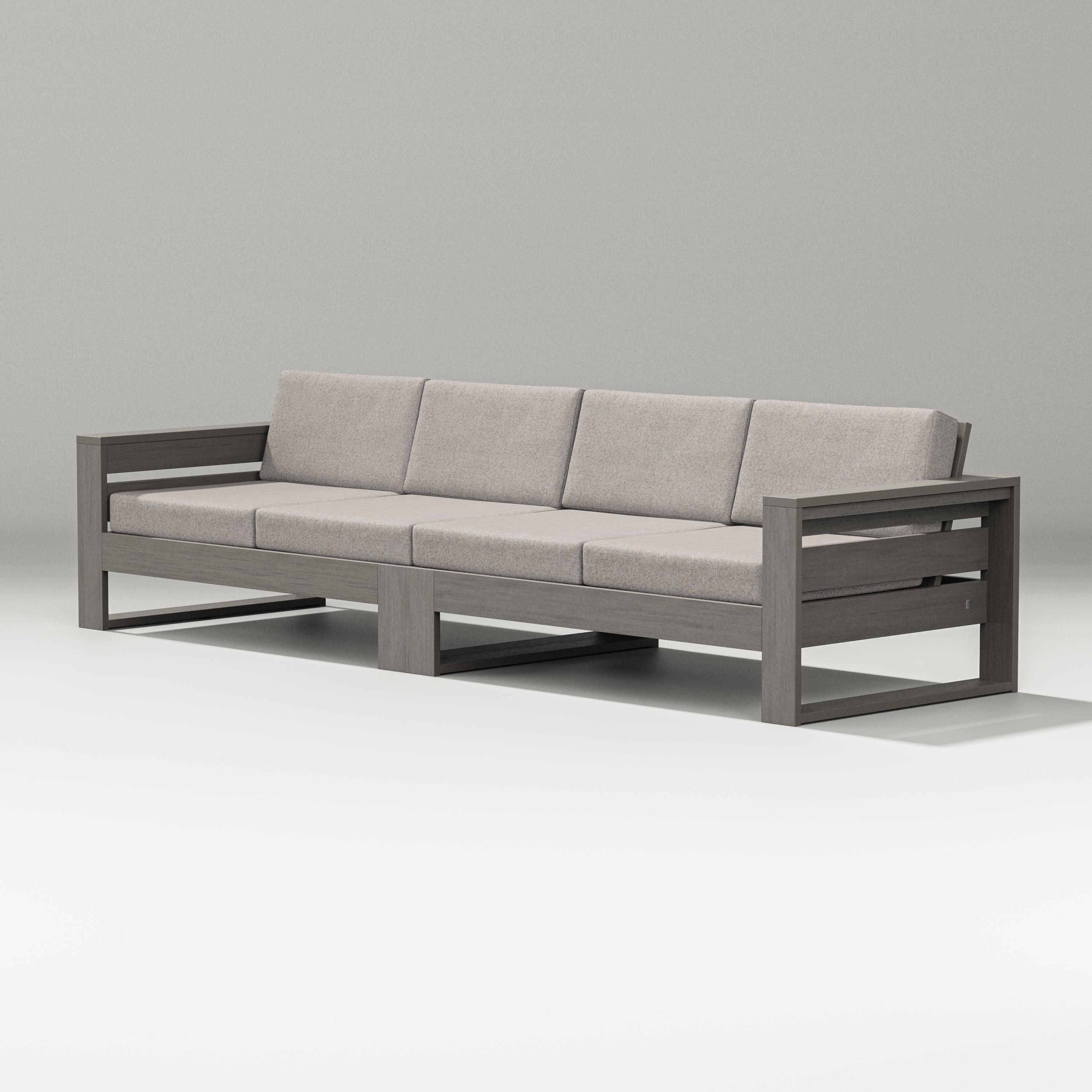 PW Designer Series Latitude Straight Sectional in Driftwood / Weathered Tweed