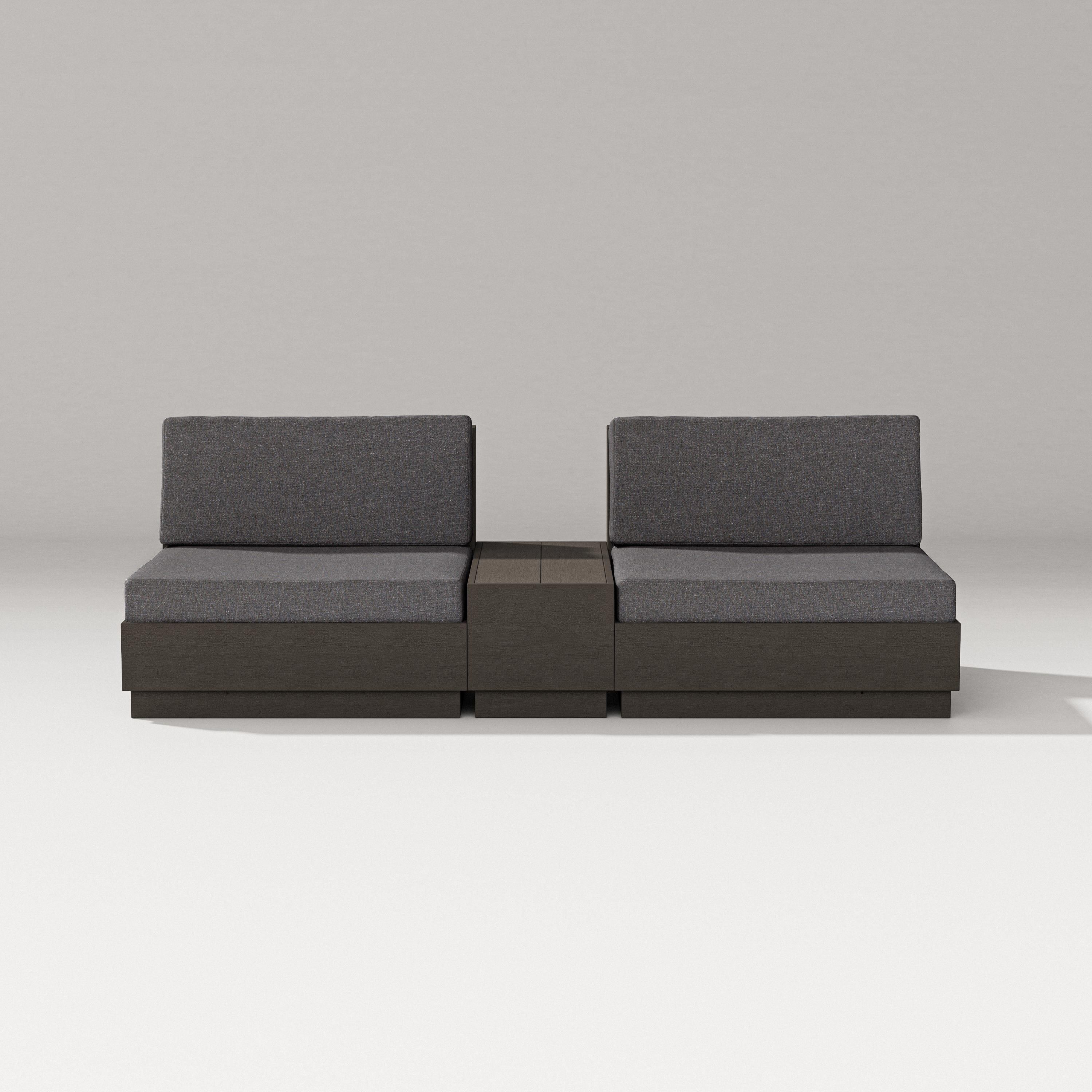 PW Designer Series Elevate Lounge Chair Set in Vintage Coffee / Ash Charcoal