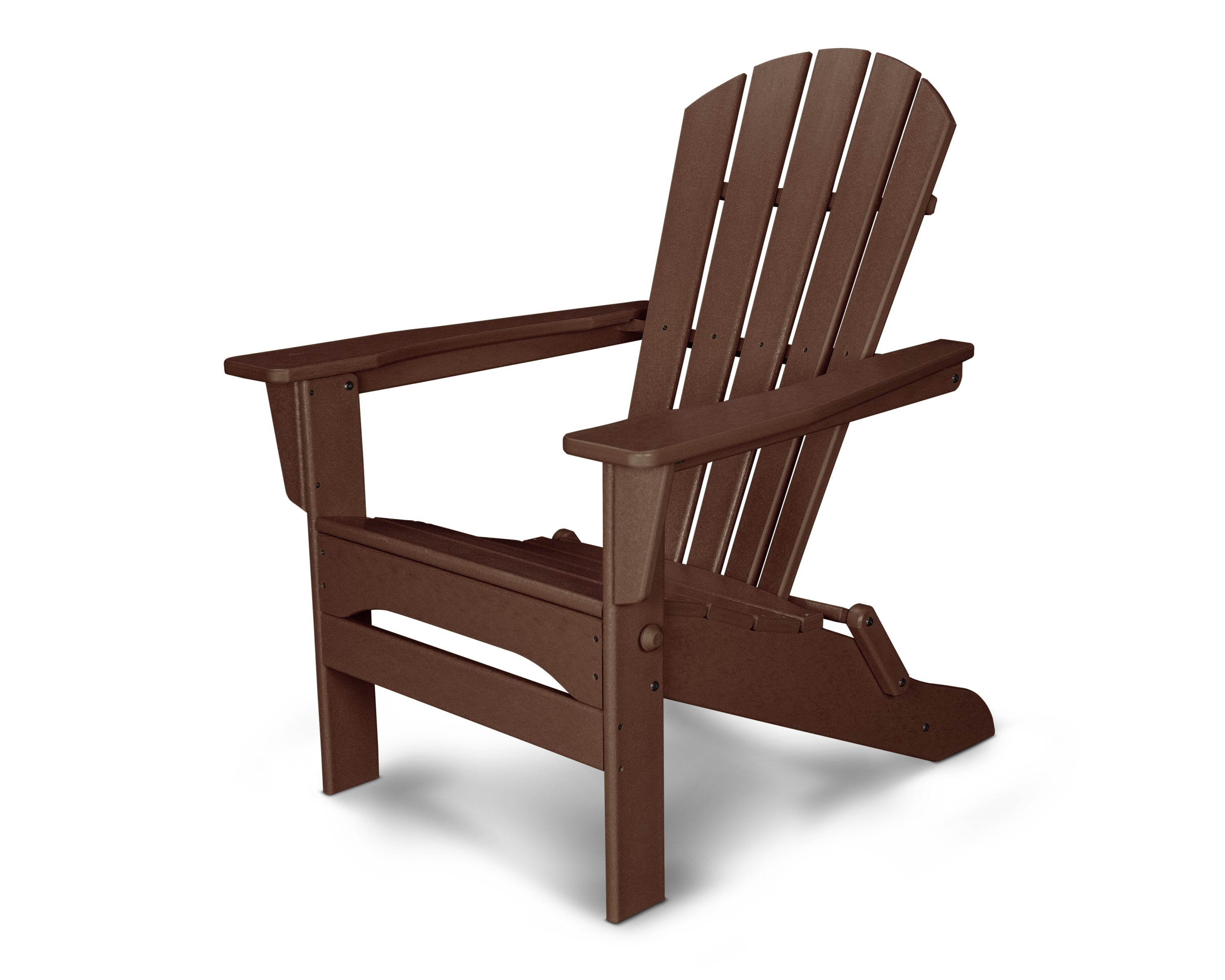 POLYWOOD Palm Coast Folding Adirondack in Mahogany