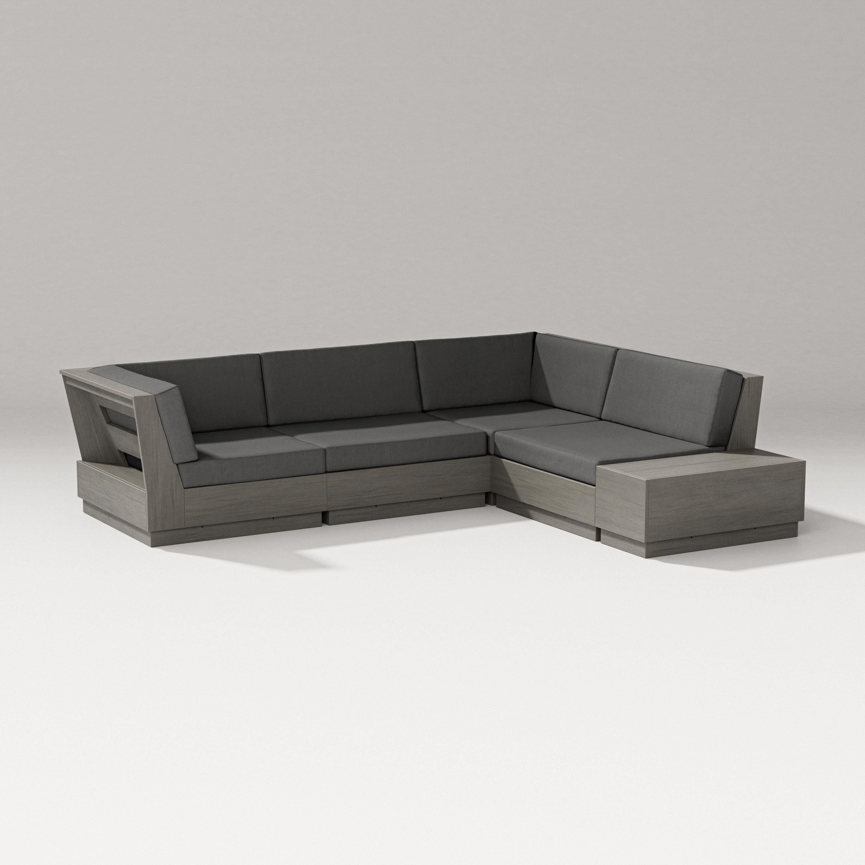 PW Designer Series Elevate Corner Sectional in Driftwood / Spectrum Carbon