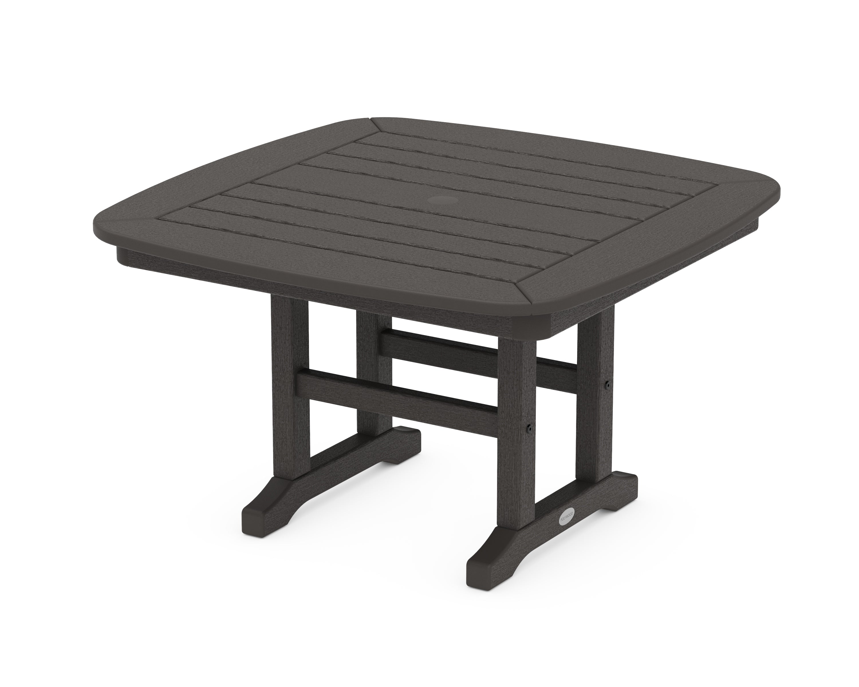 POLYWOOD Nautical 31" Conversation Table in Vintage Coffee