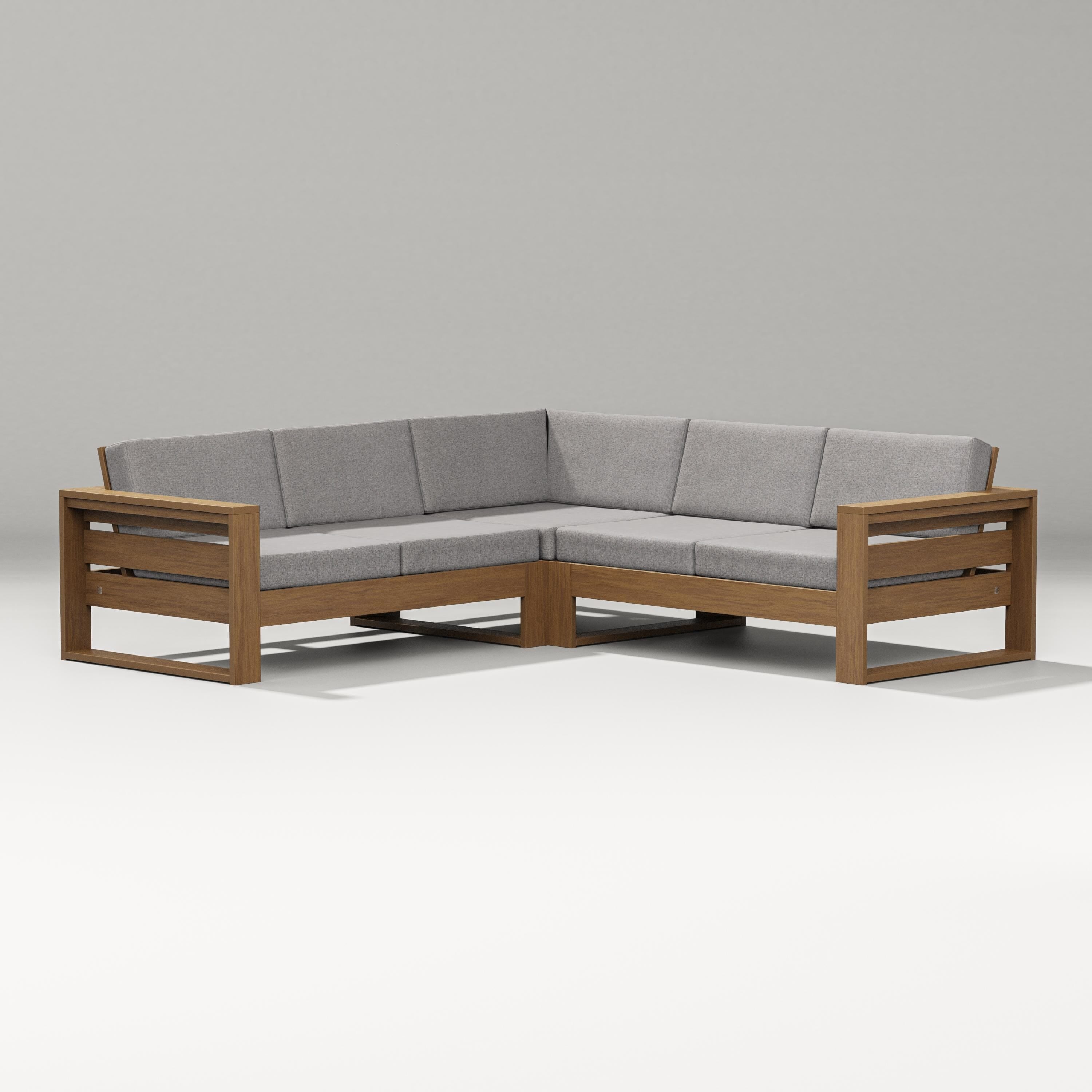 PW Designer Series Latitude Corner Sectional in Natural / Grey Mist
