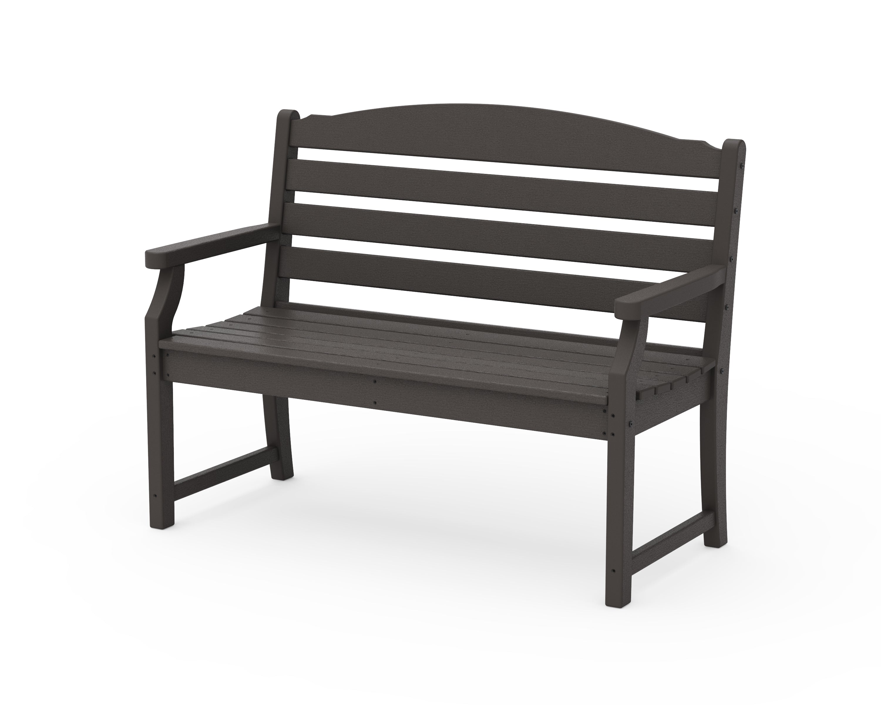 POLYWOOD Savannah 48” Bench in Vintage Coffee