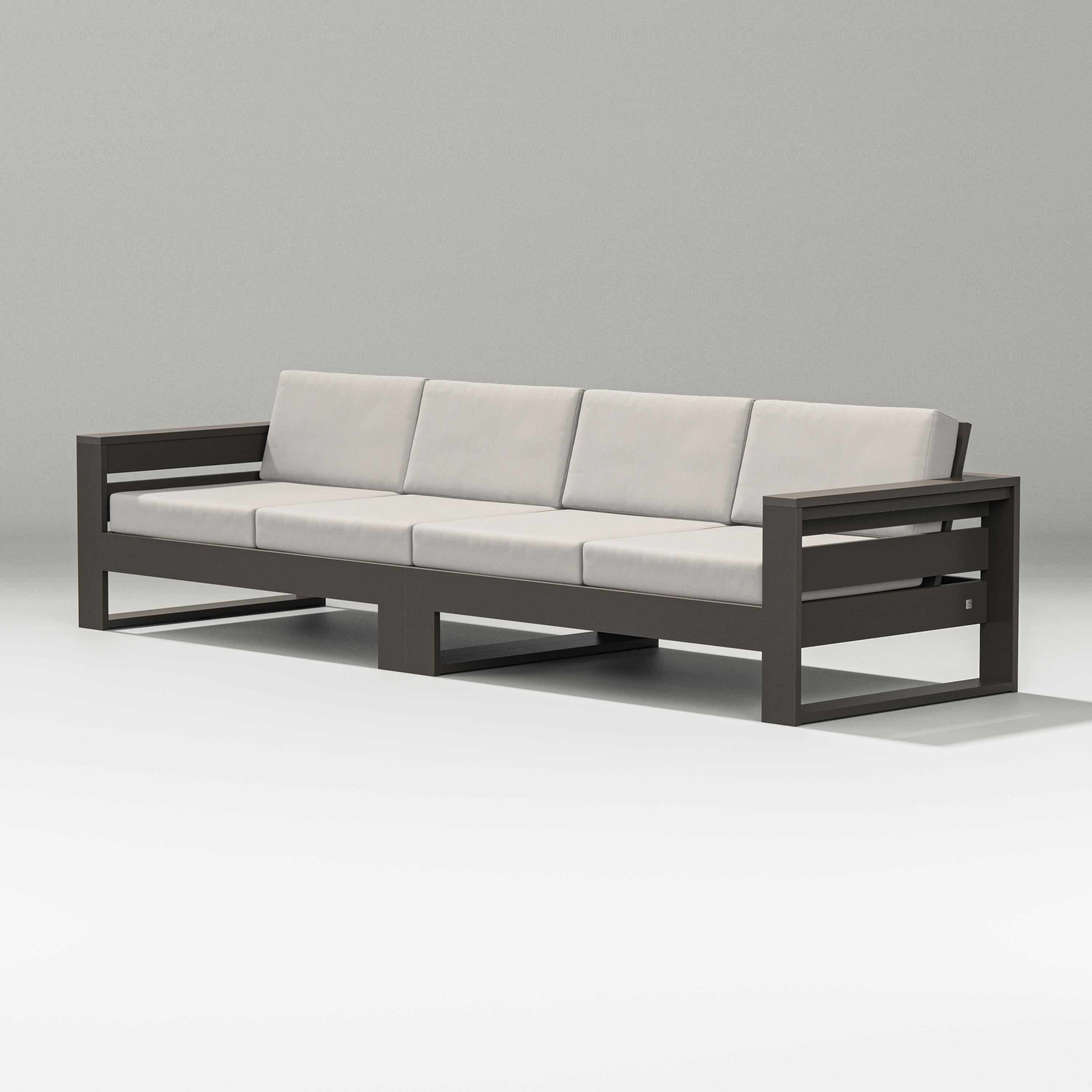 PW Designer Series Latitude Straight Sectional in Vintage Coffee / Cast Ash