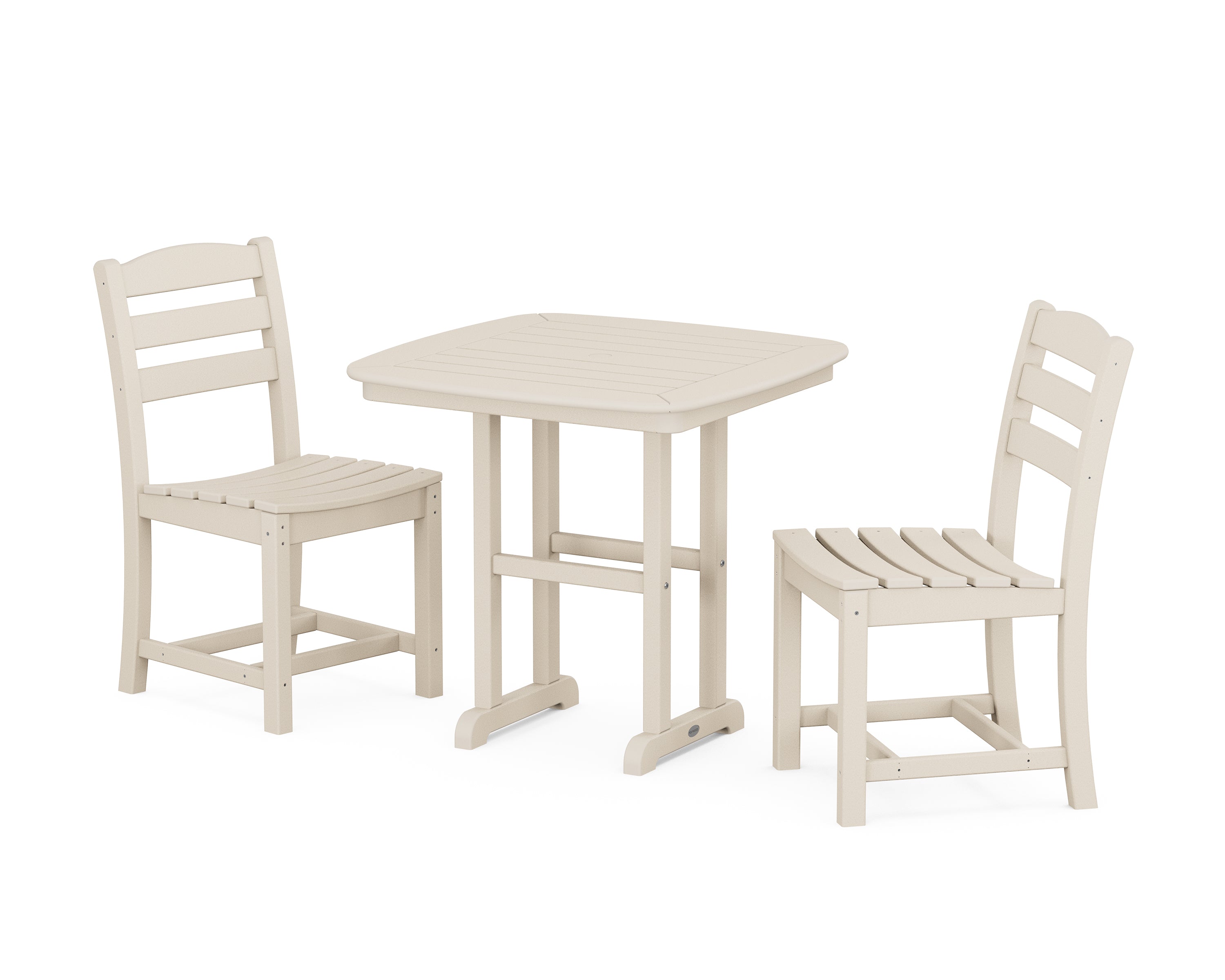 POLYWOOD La Casa Café Side Chair 3-Piece Dining Set in Sand
