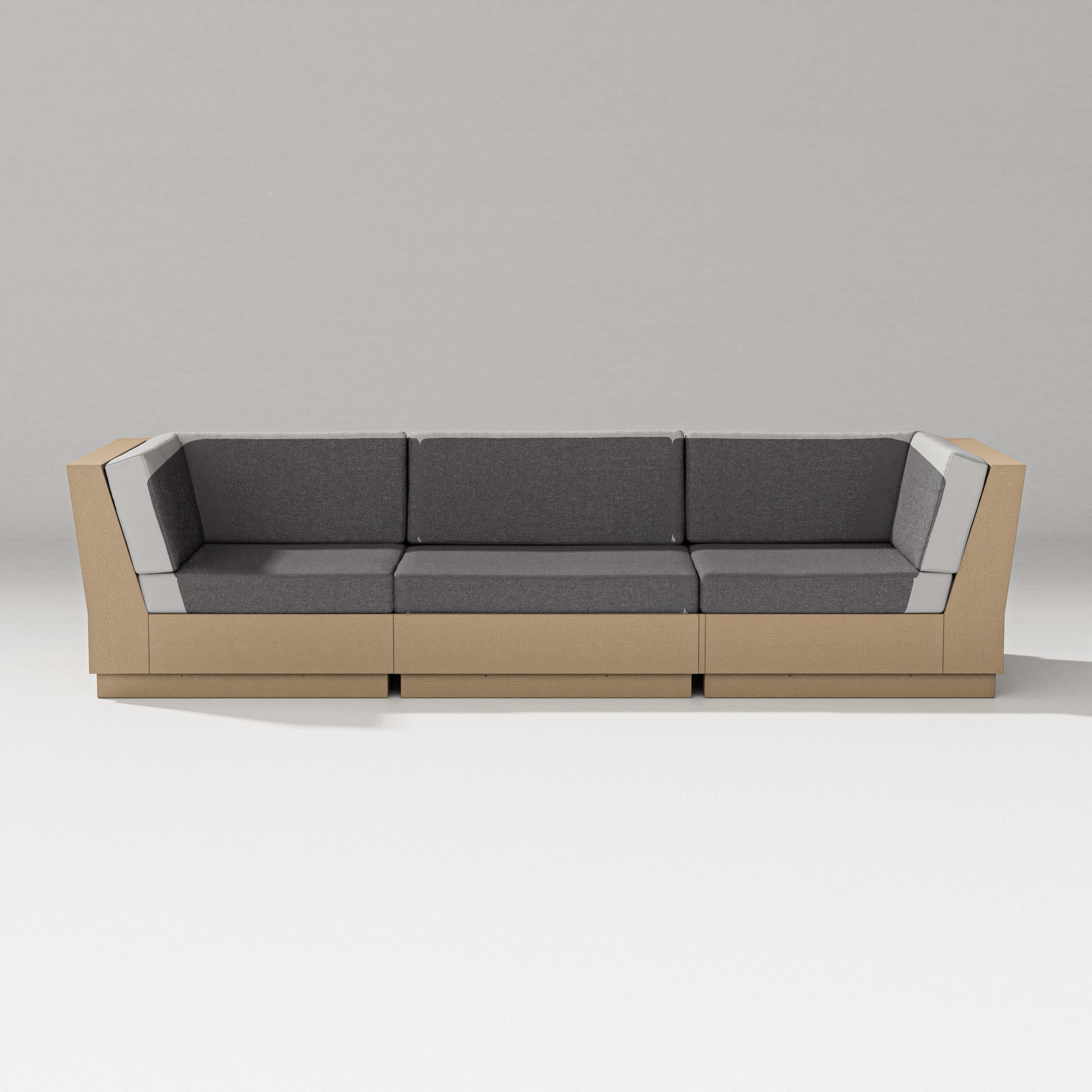 PW Designer Series Elevate Sofa Sectional in Vintage Sahara / Ash Charcoal