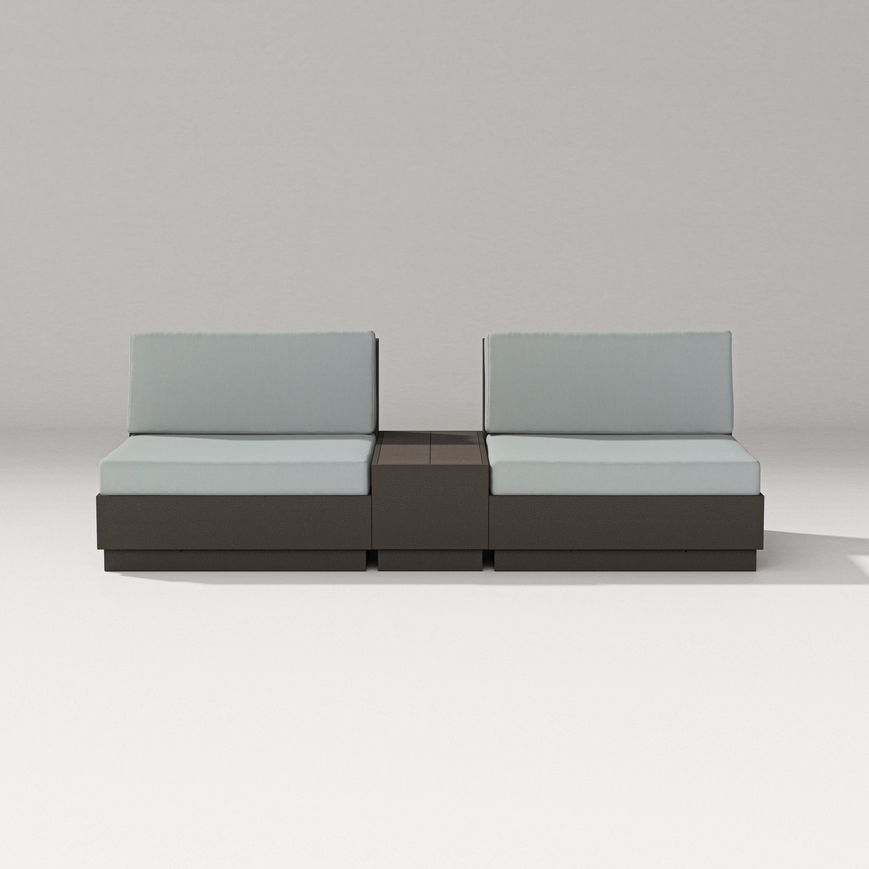 PW Designer Series Elevate Lounge Chair Set in Vintage Coffee / Spa