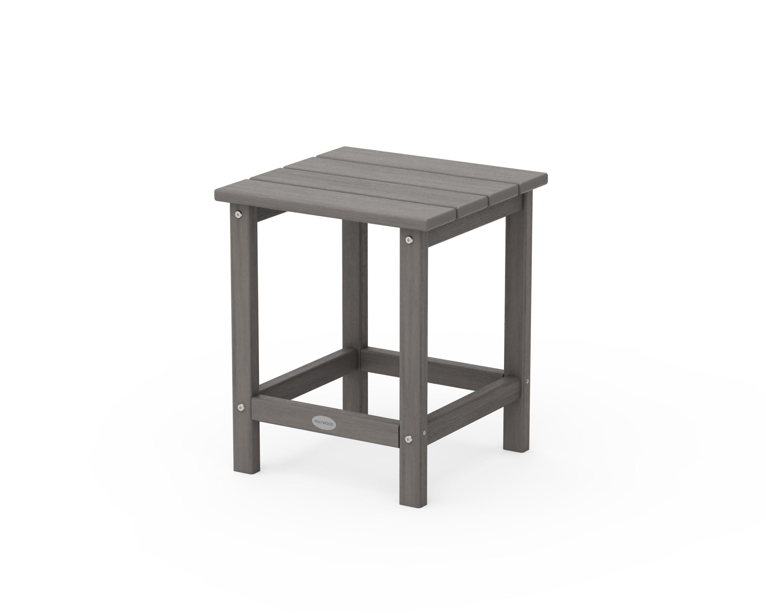 POLYWOOD Long Island 18" Side Table in Driftwood
