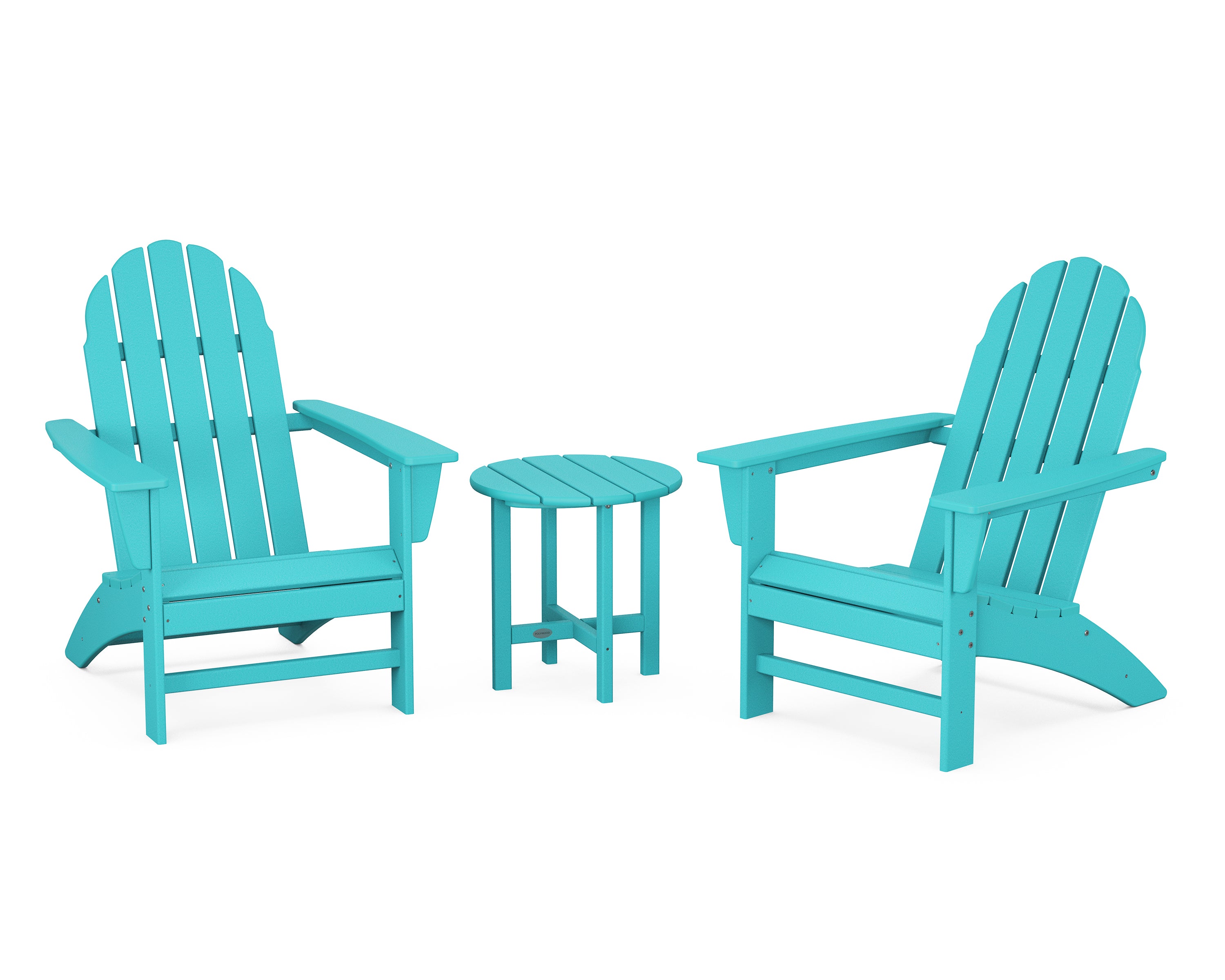 POLYWOOD Vineyard 3-Piece Adirondack Set in Aruba