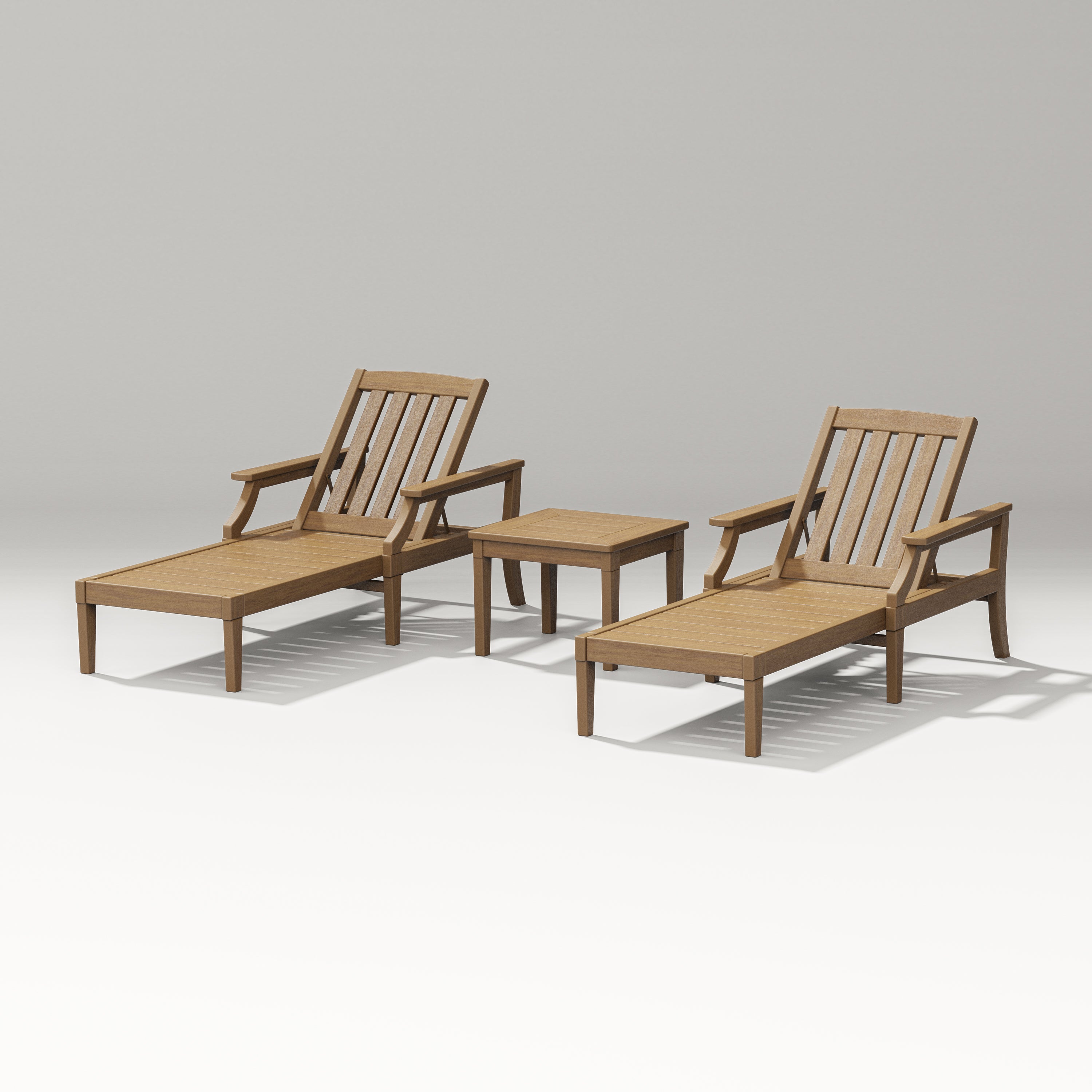 PW Designer Series Estate 3-Piece Chaise Lounge Set in Natural
