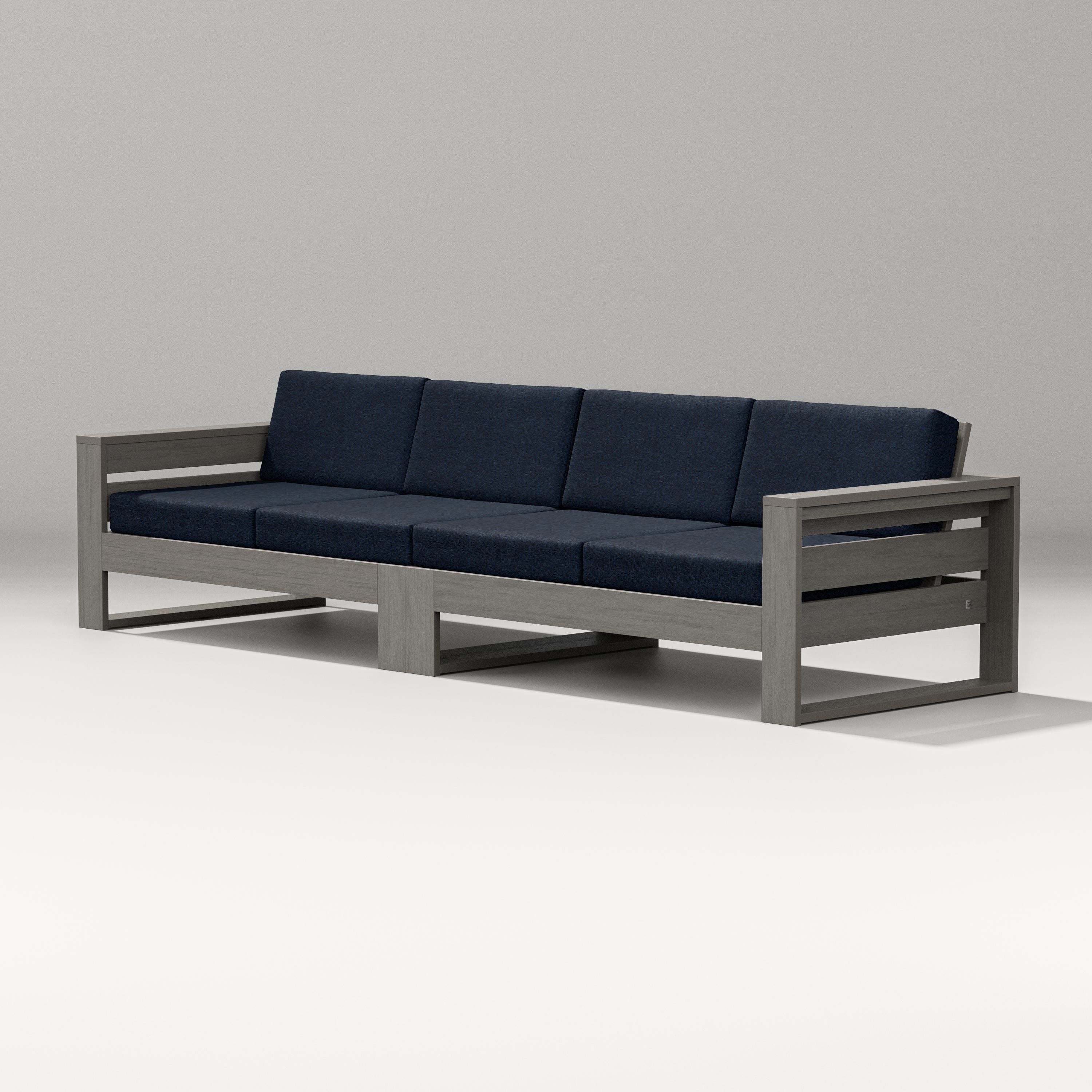 PW Designer Series Latitude Straight Sectional in Driftwood / Marine Indigo
