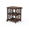 POLYWOOD Chippendale Bar Cart in Mahogany