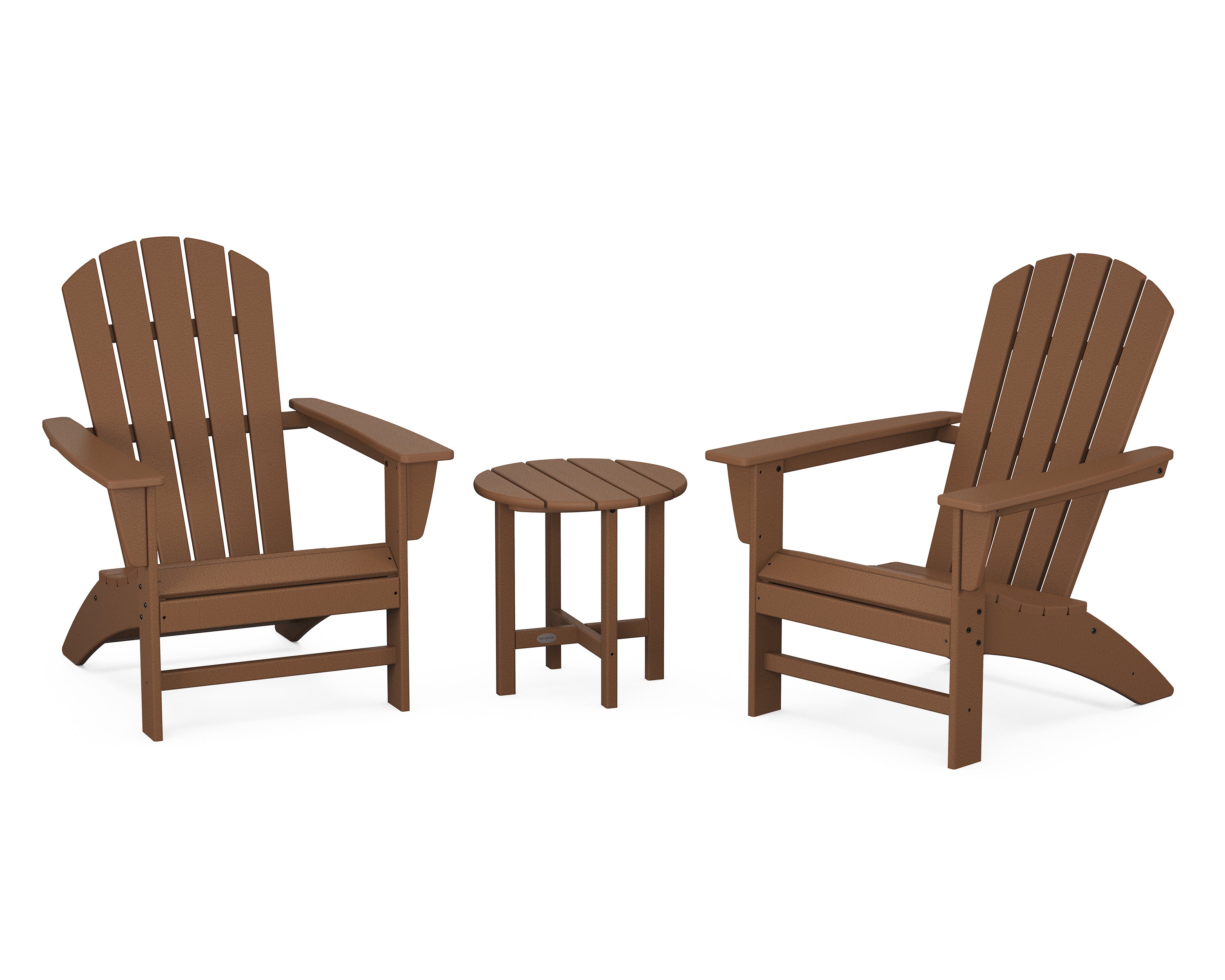 POLYWOOD® Nautical 3-Piece Adirondack Set in Teak