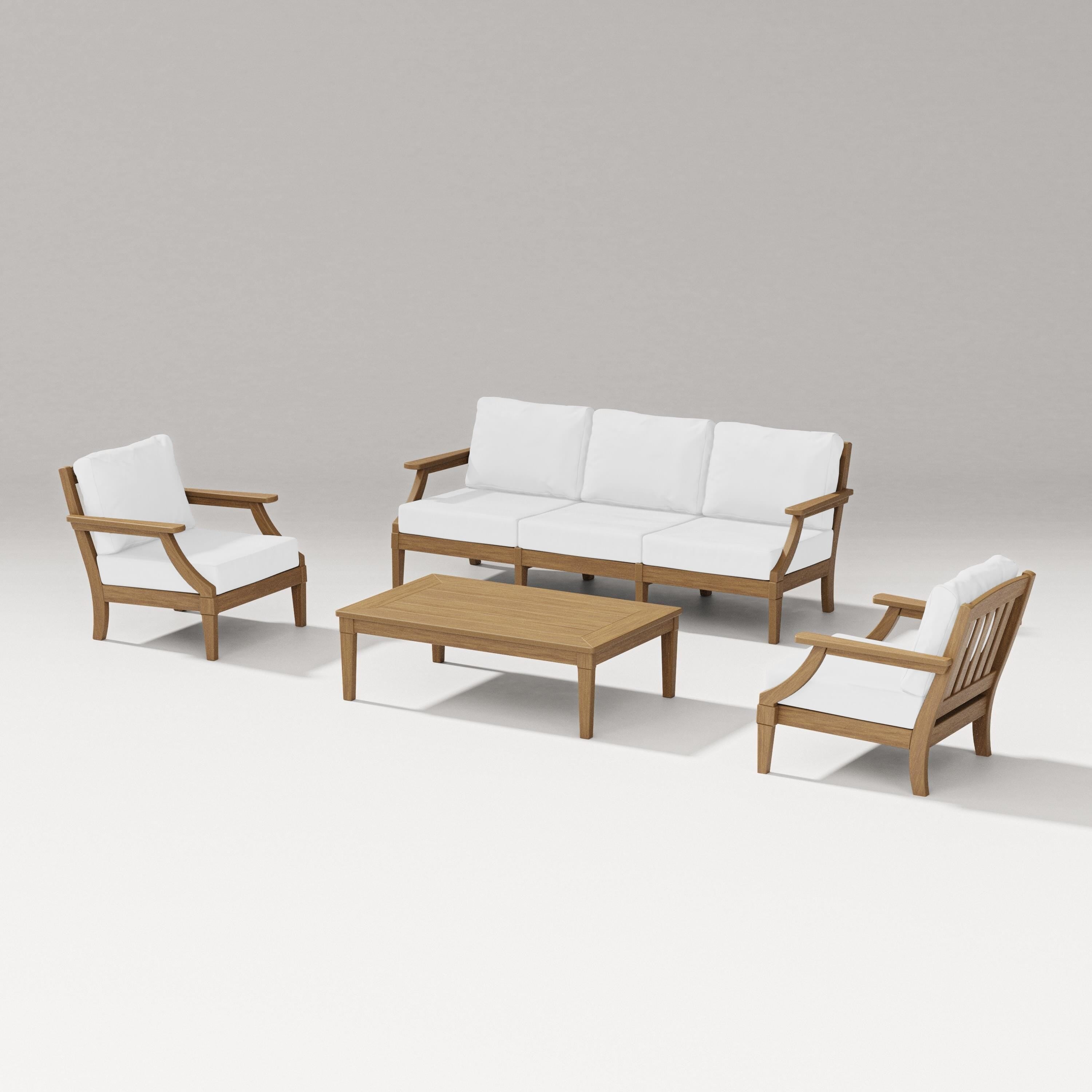PW Designer Series Estate 4-Piece Lounge Sofa Set in Natural / Natural