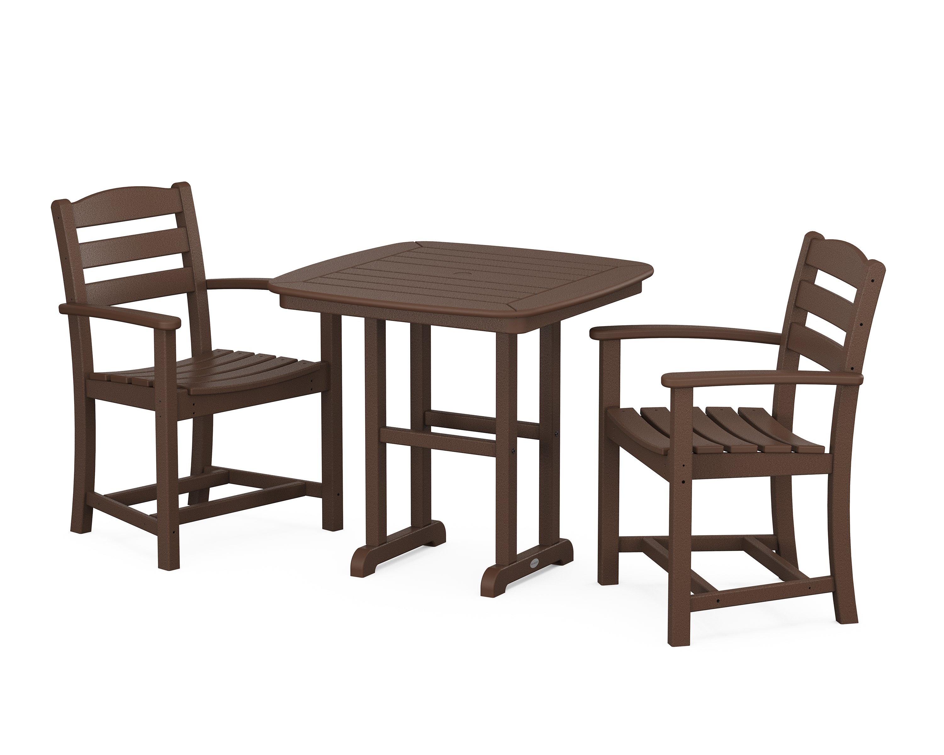 POLYWOOD La Casa Café 3-Piece Dining Set in Mahogany