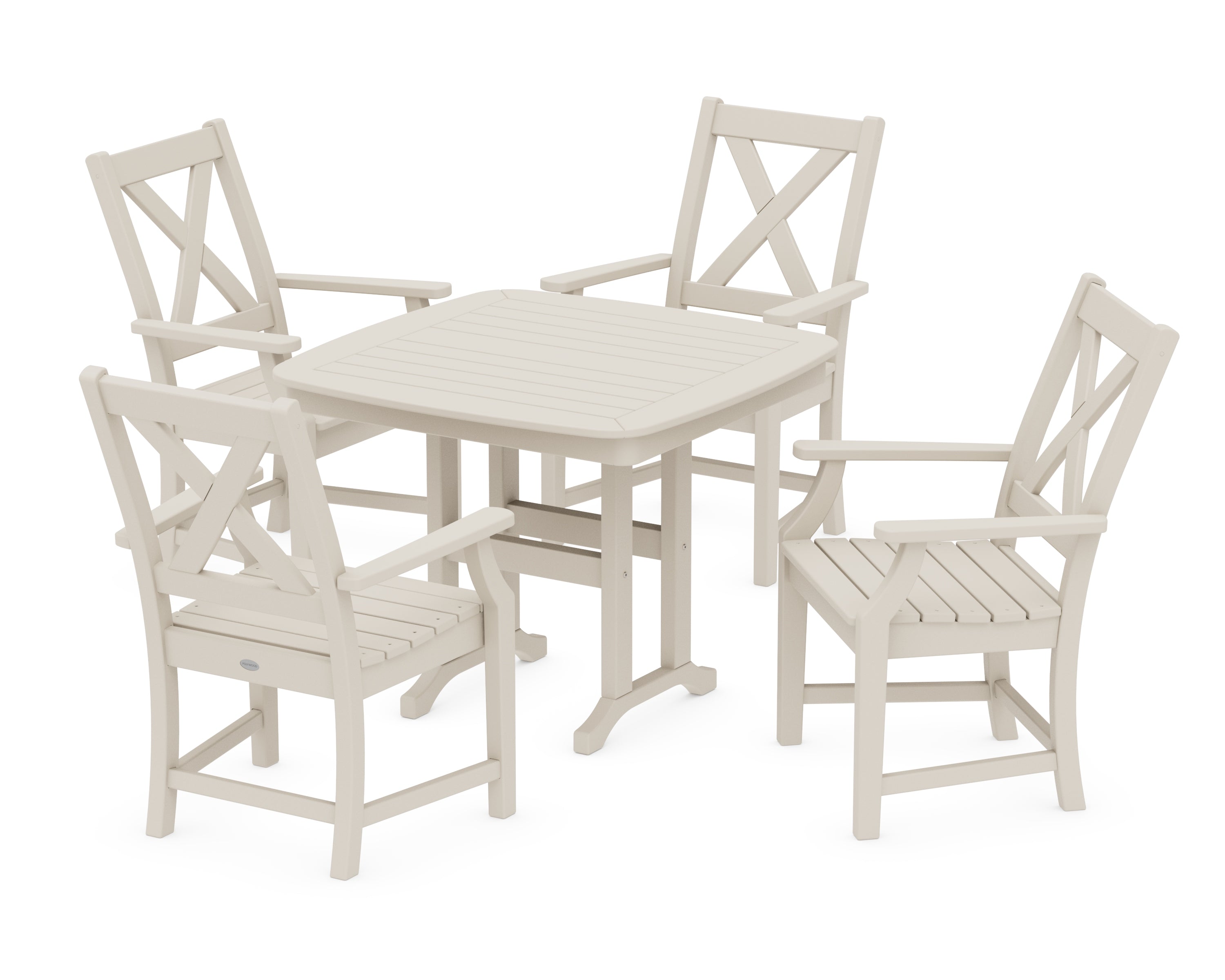 POLYWOOD Braxton 5-Piece Dining Set in Sand