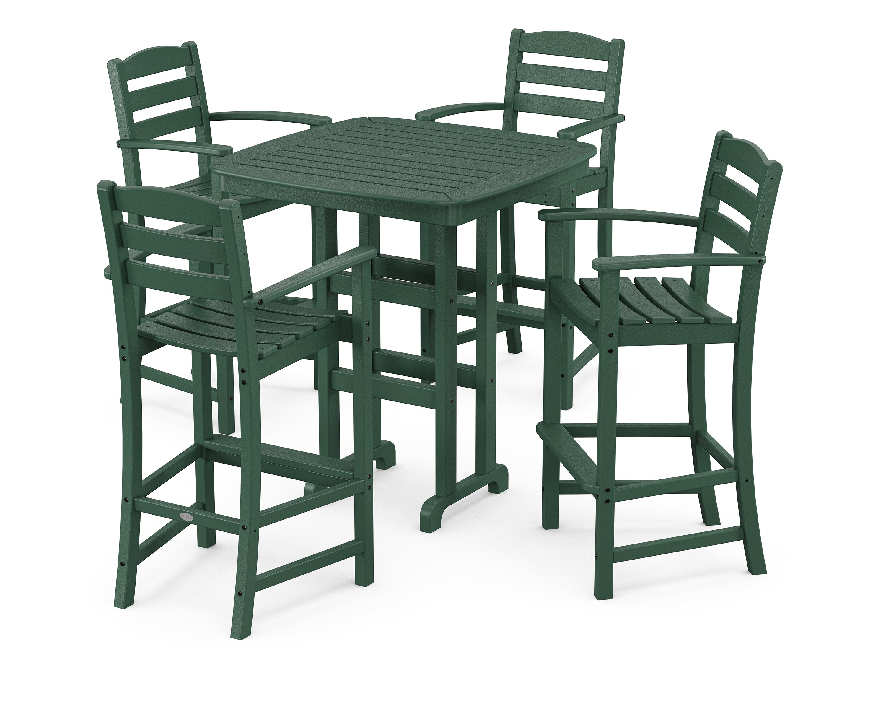 POLYWOOD La Casa Café 5-Piece Bar Set in Green