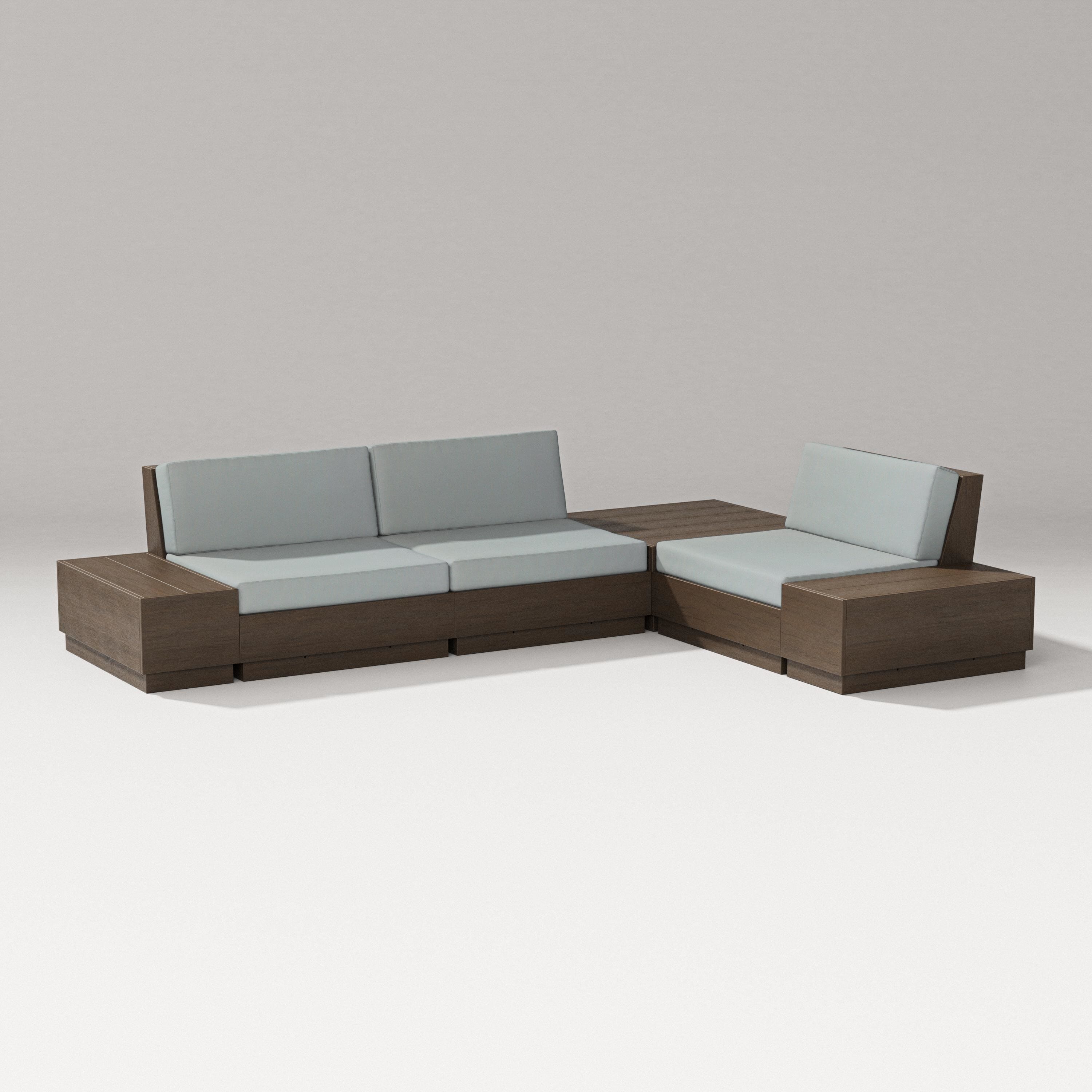 PW Designer Series Elevate 6-Piece Corner Sectional in Kona / Spa