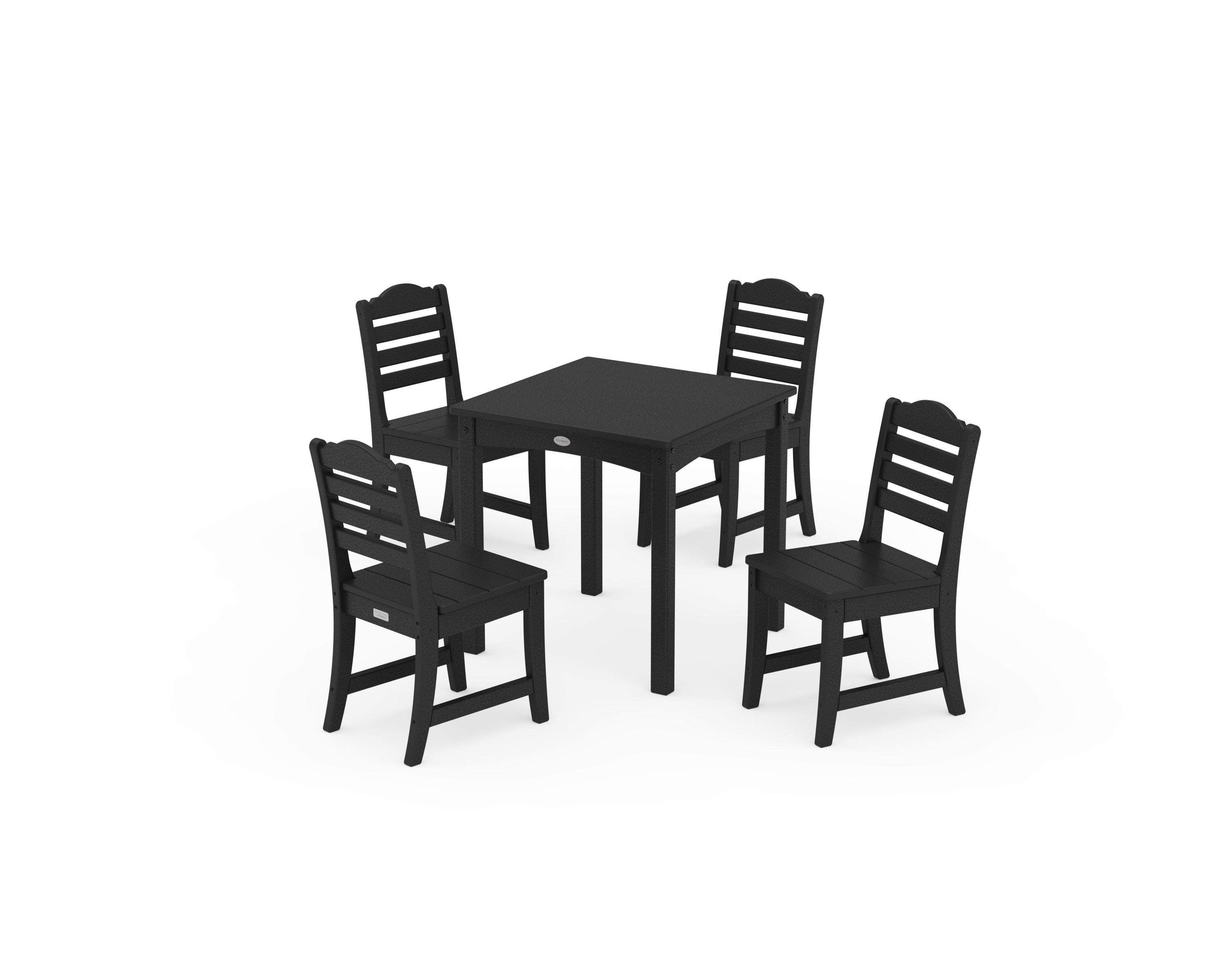 POLYWOOD Savannah Kids 5-Piece Dining Set in Black
