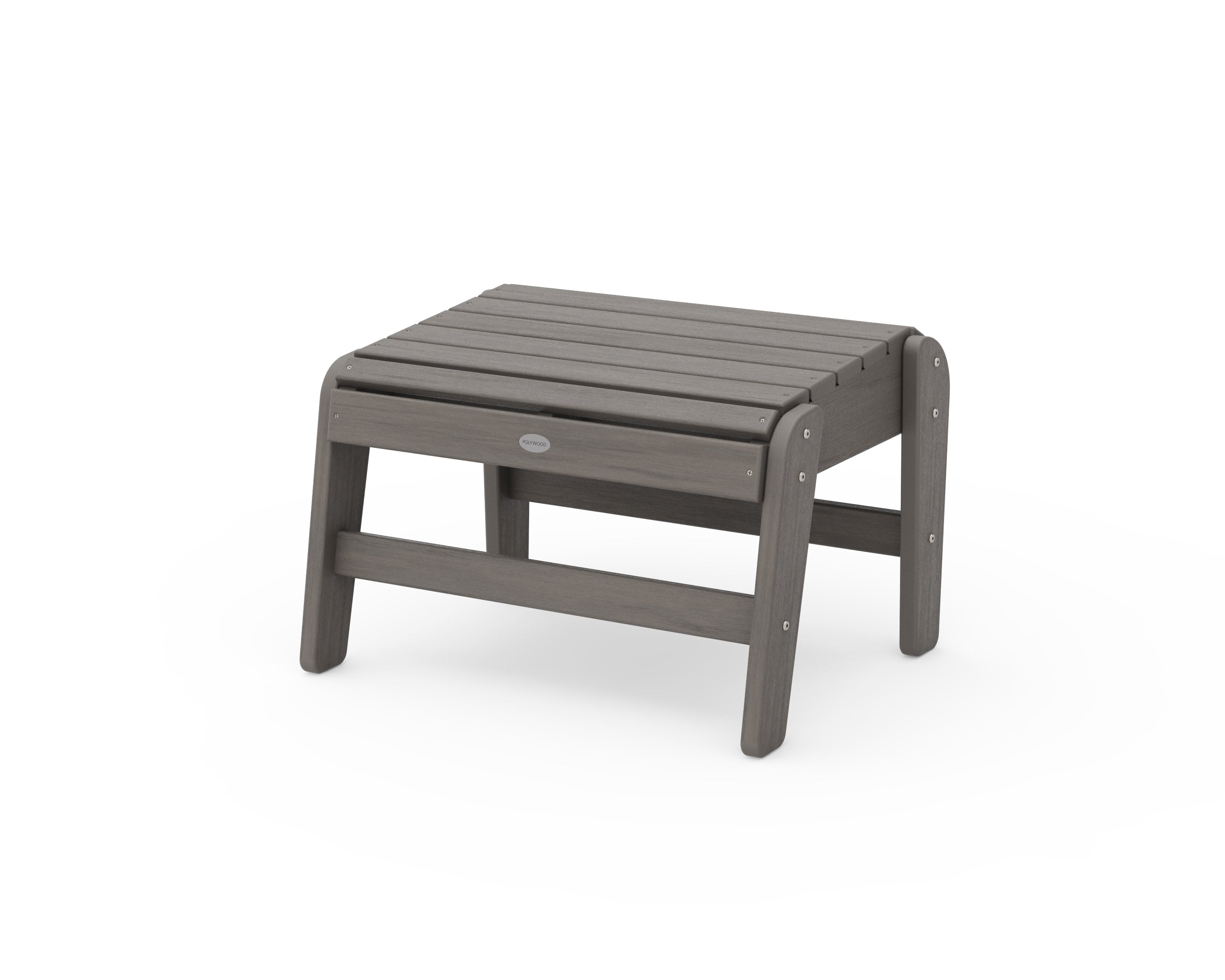 POLYWOOD Grand Upright Adirondack Ottoman in Driftwood