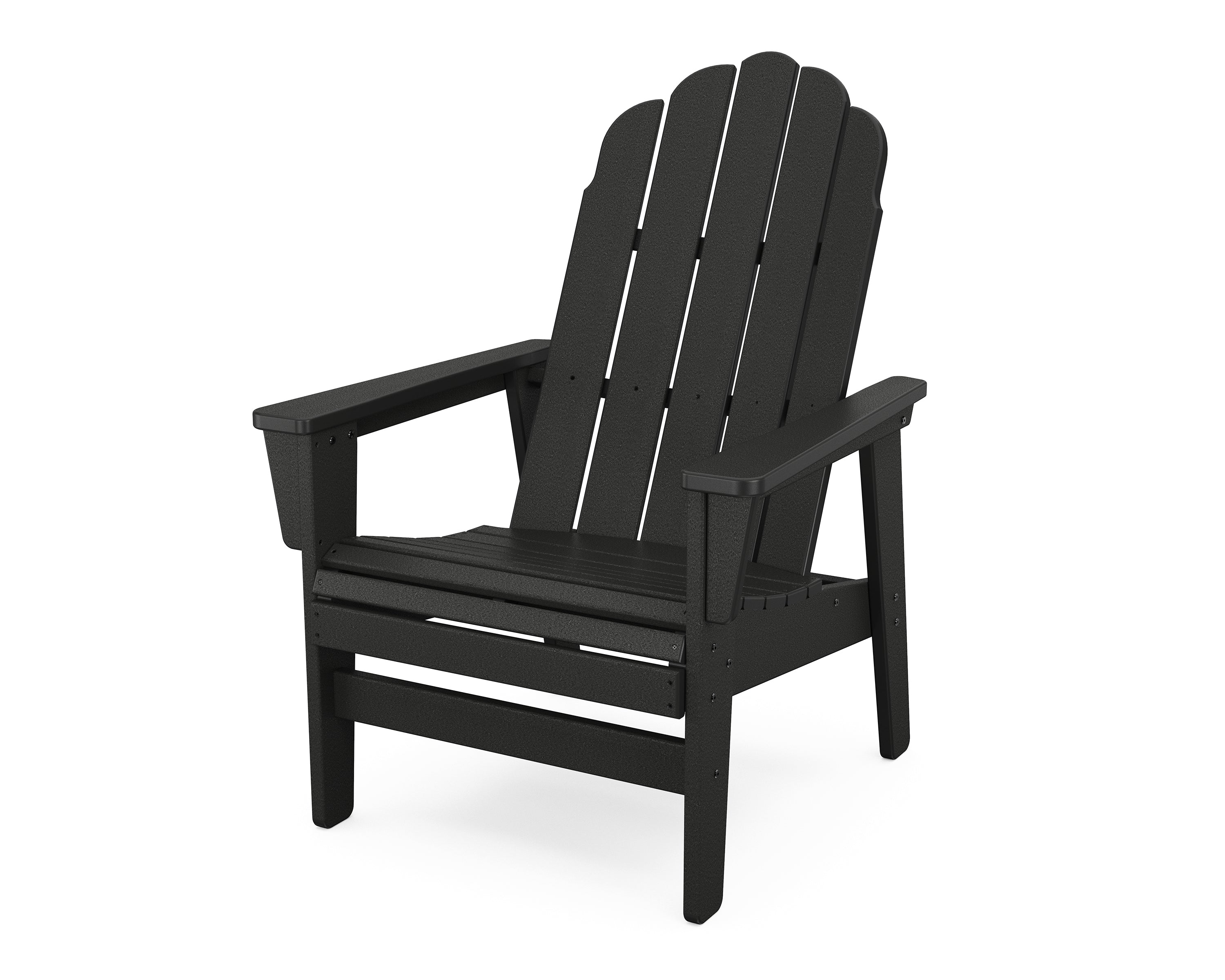 POLYWOOD Vineyard Grand Upright Adirondack Chair in Black