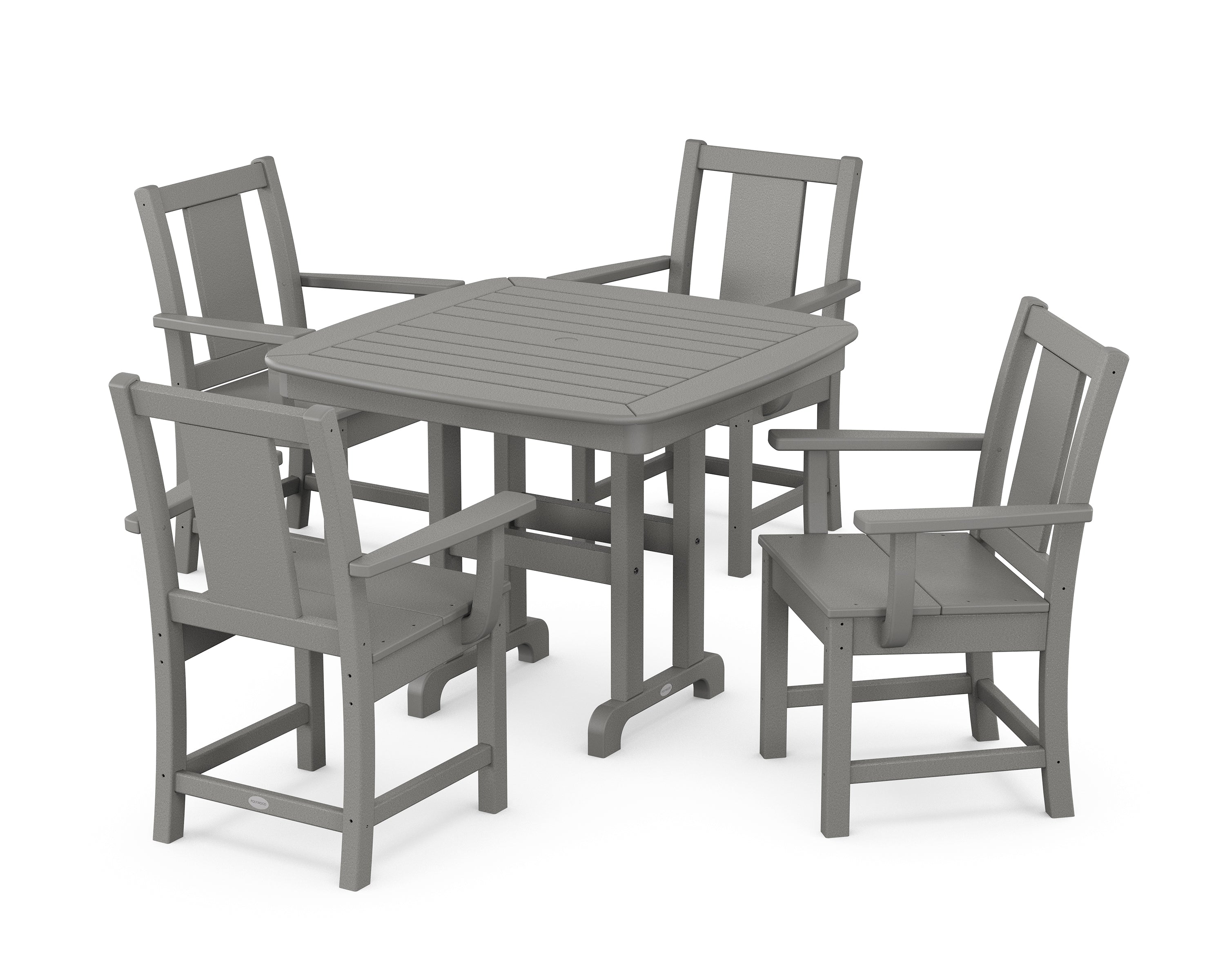 POLYWOOD Prairie 5-Piece Dining Set in Slate Grey
