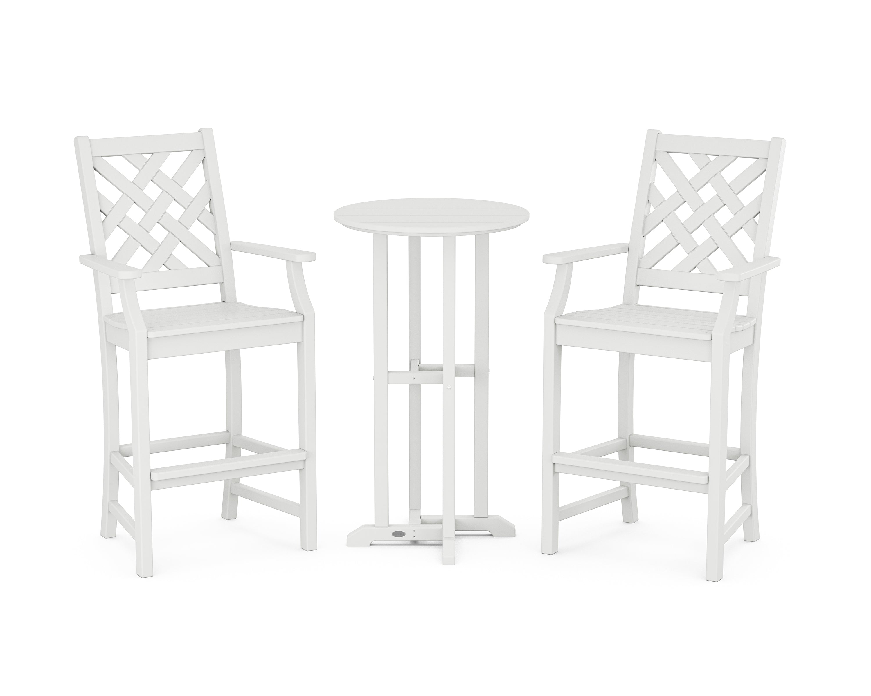 Country Living Wovendale 3-Piece Farmhouse Bar Set in White