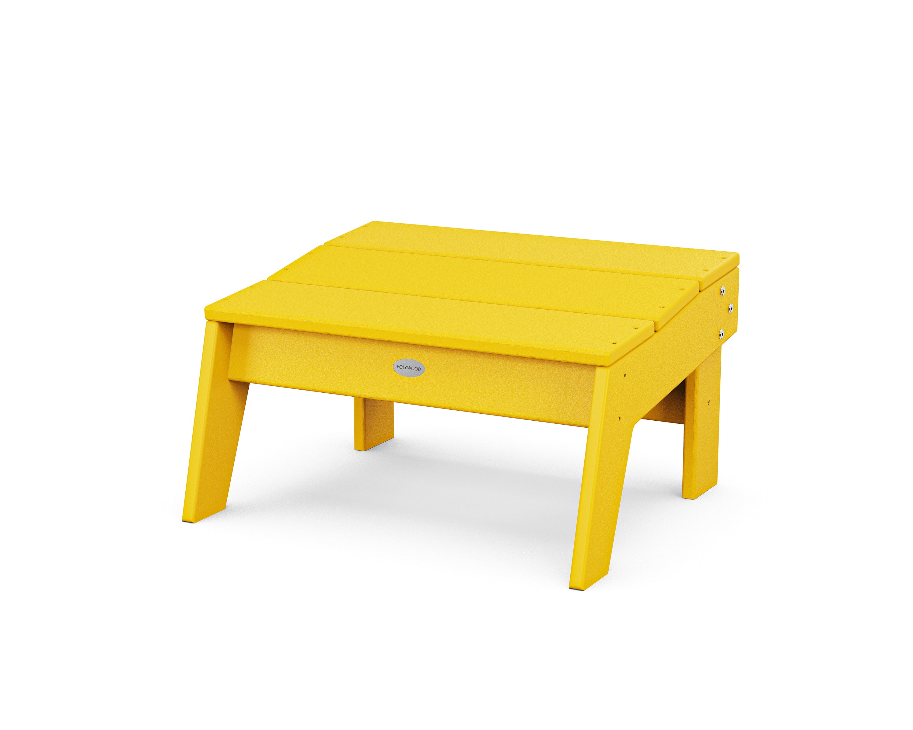 POLYWOOD Modern Studio Oversized Ottoman in Lemon